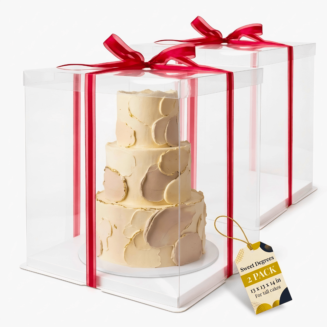 Tall Clear Square Cake Box 13 x 13 x 14 for Tiered Cakes - variant_product_type