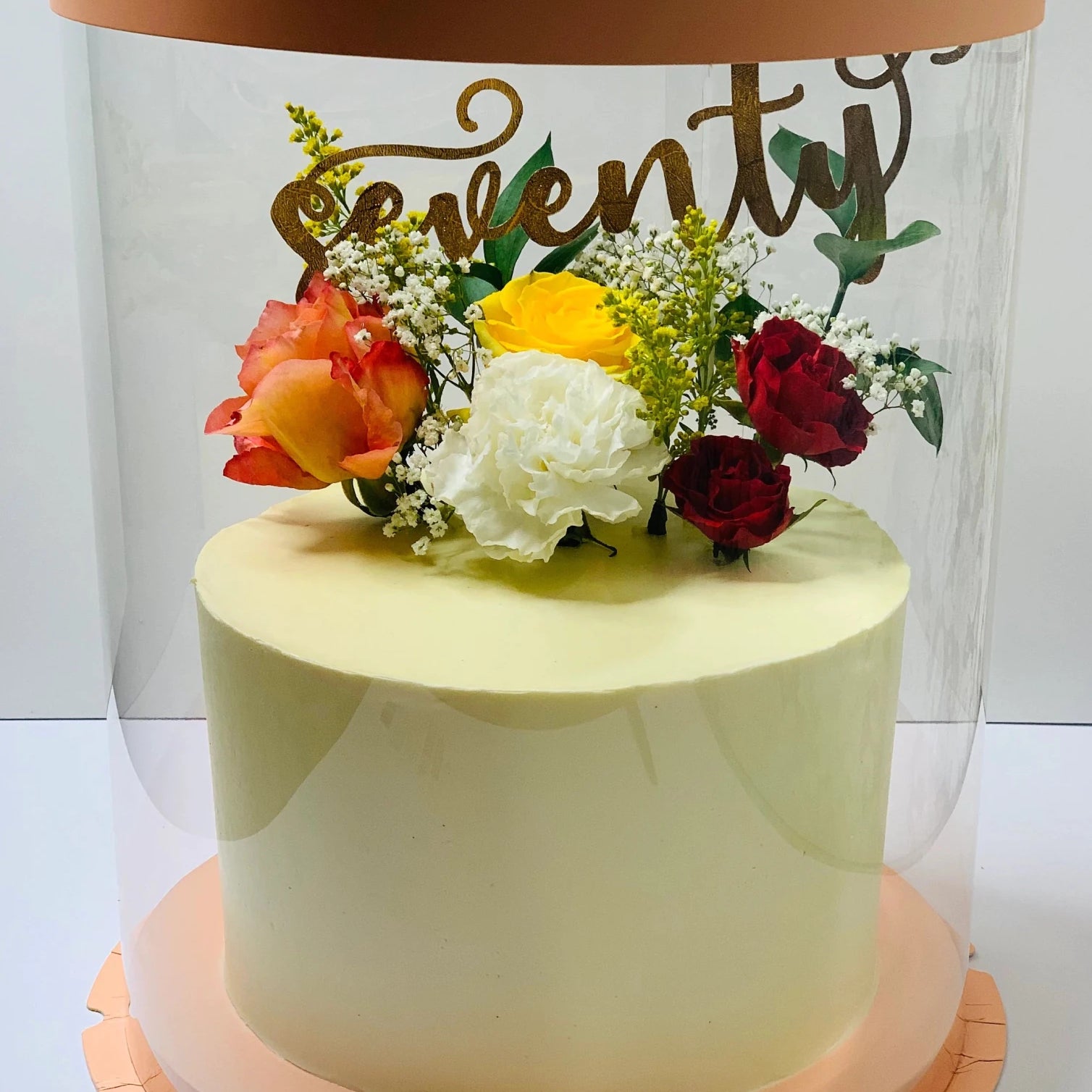 Tall Round Clear Cake Box with Window - 10 Inch Diameter x 12.5 Tall - Round cake box