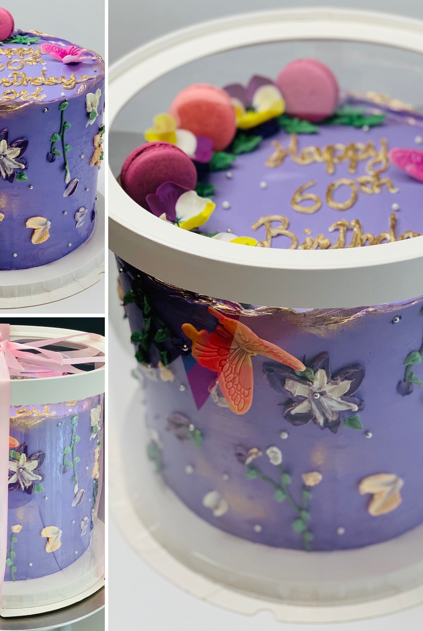 Large Round Clear Cake Box