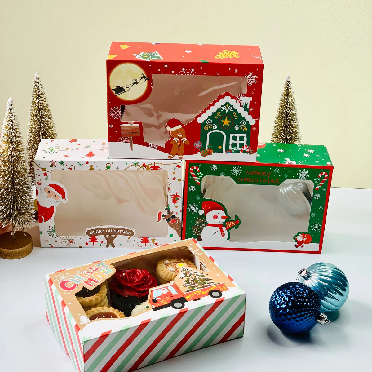 12PCs Christmas Cookie Boxes