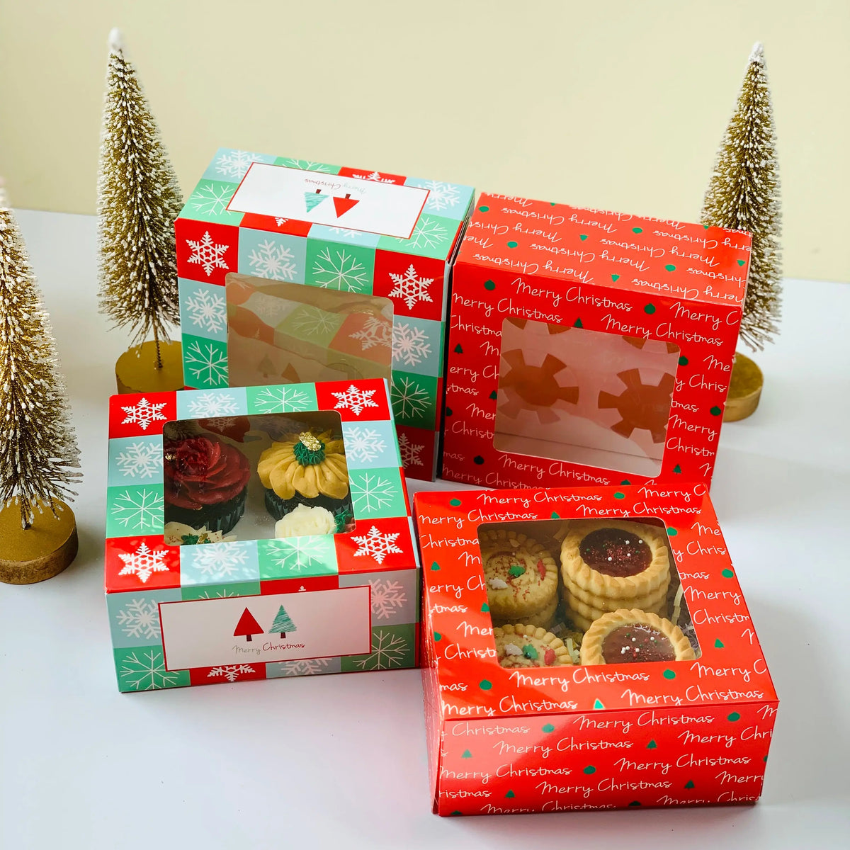 Christmas Cookie Boxes and Cupcake boxes