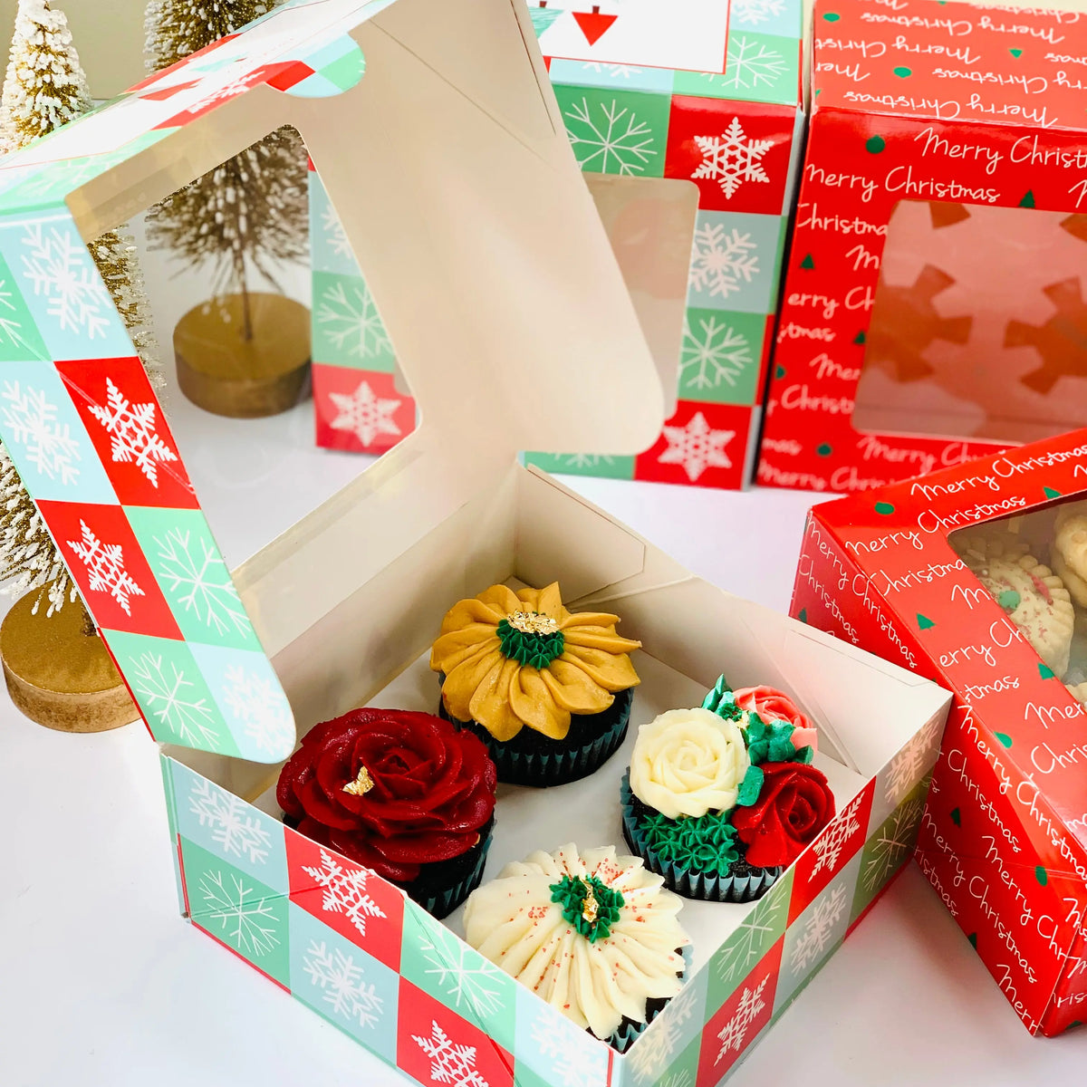 Christmas Cookie Boxes and Cupcake boxes