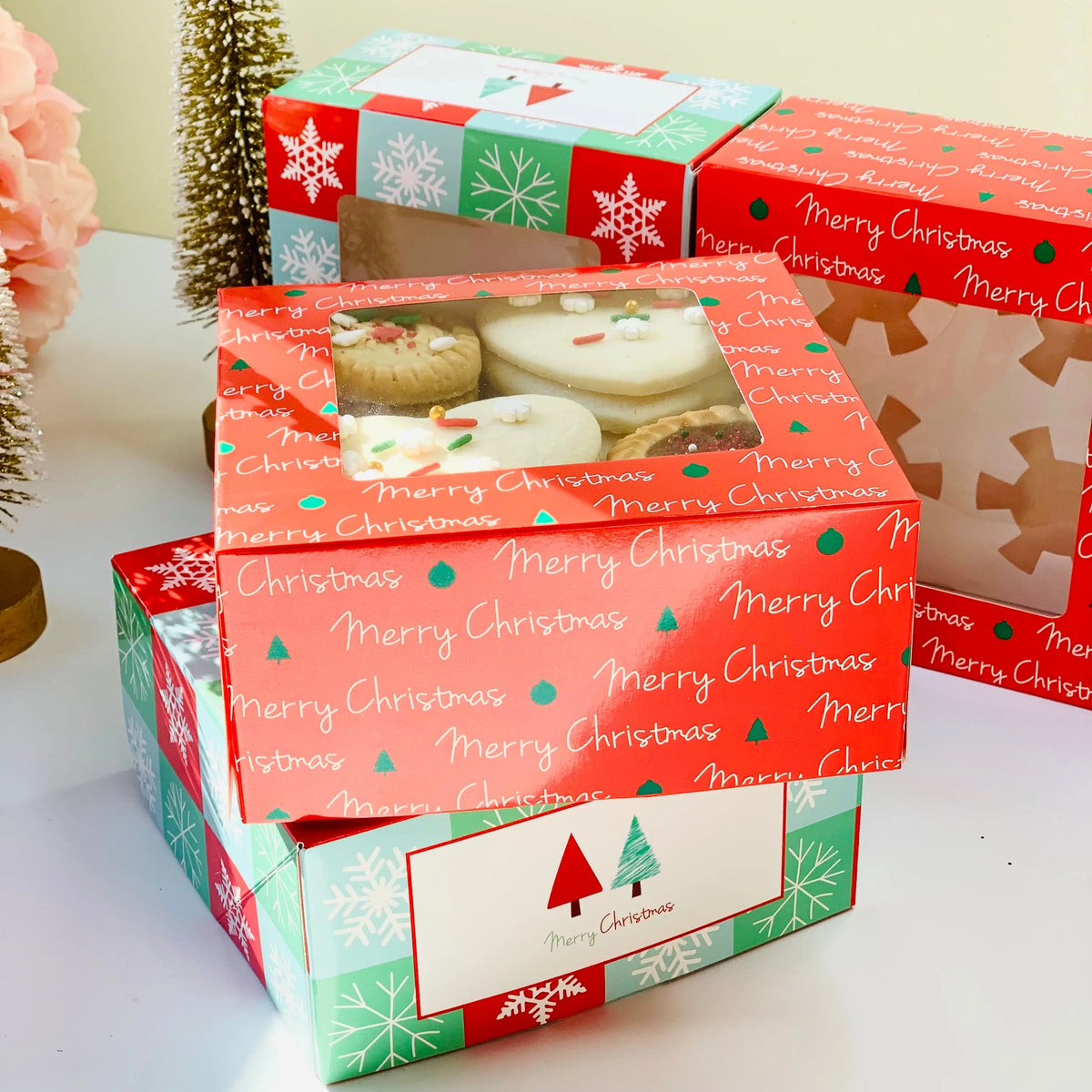 Christmas Cookie Boxes and Cupcake boxes