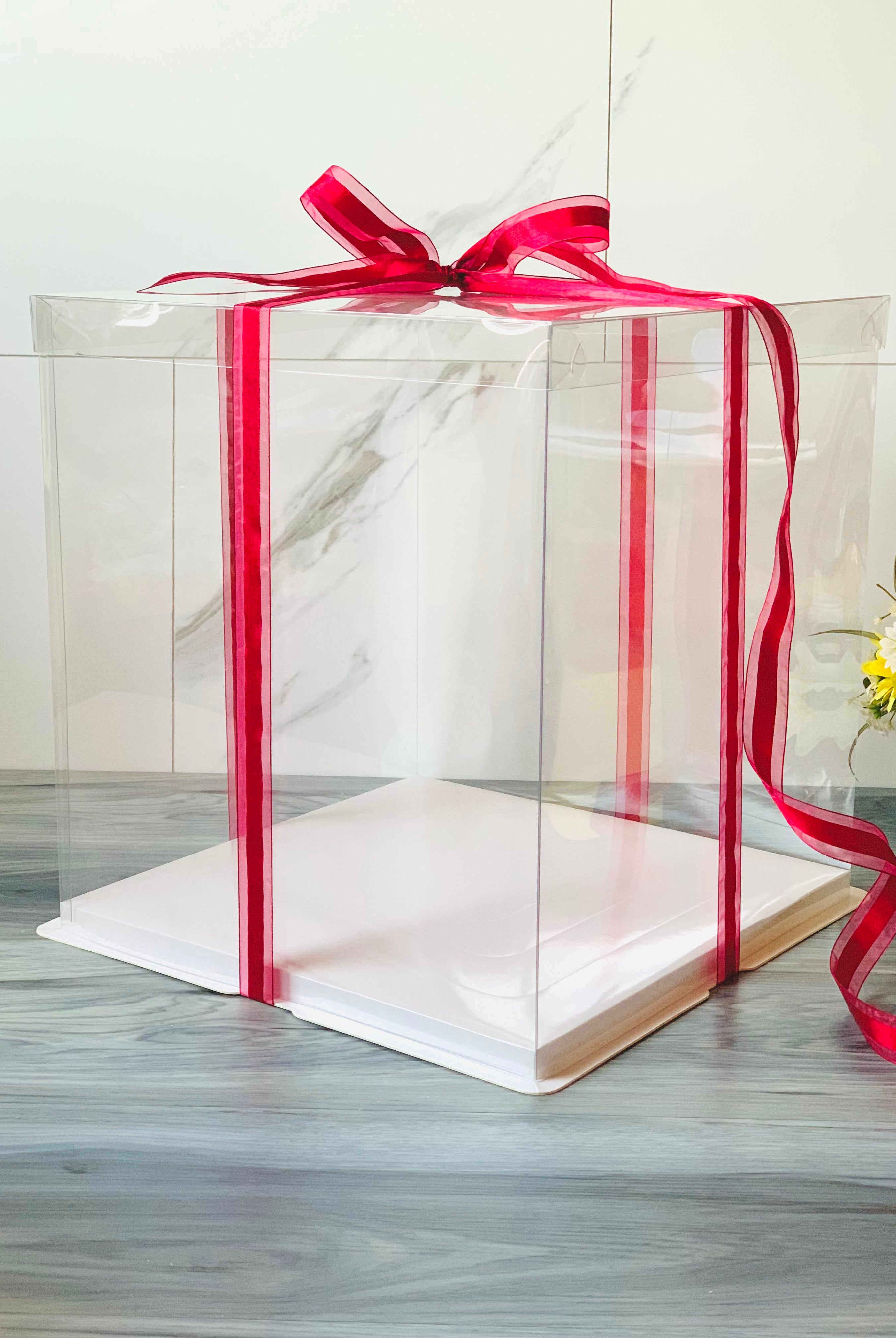 Large Tall Clear Cake Box