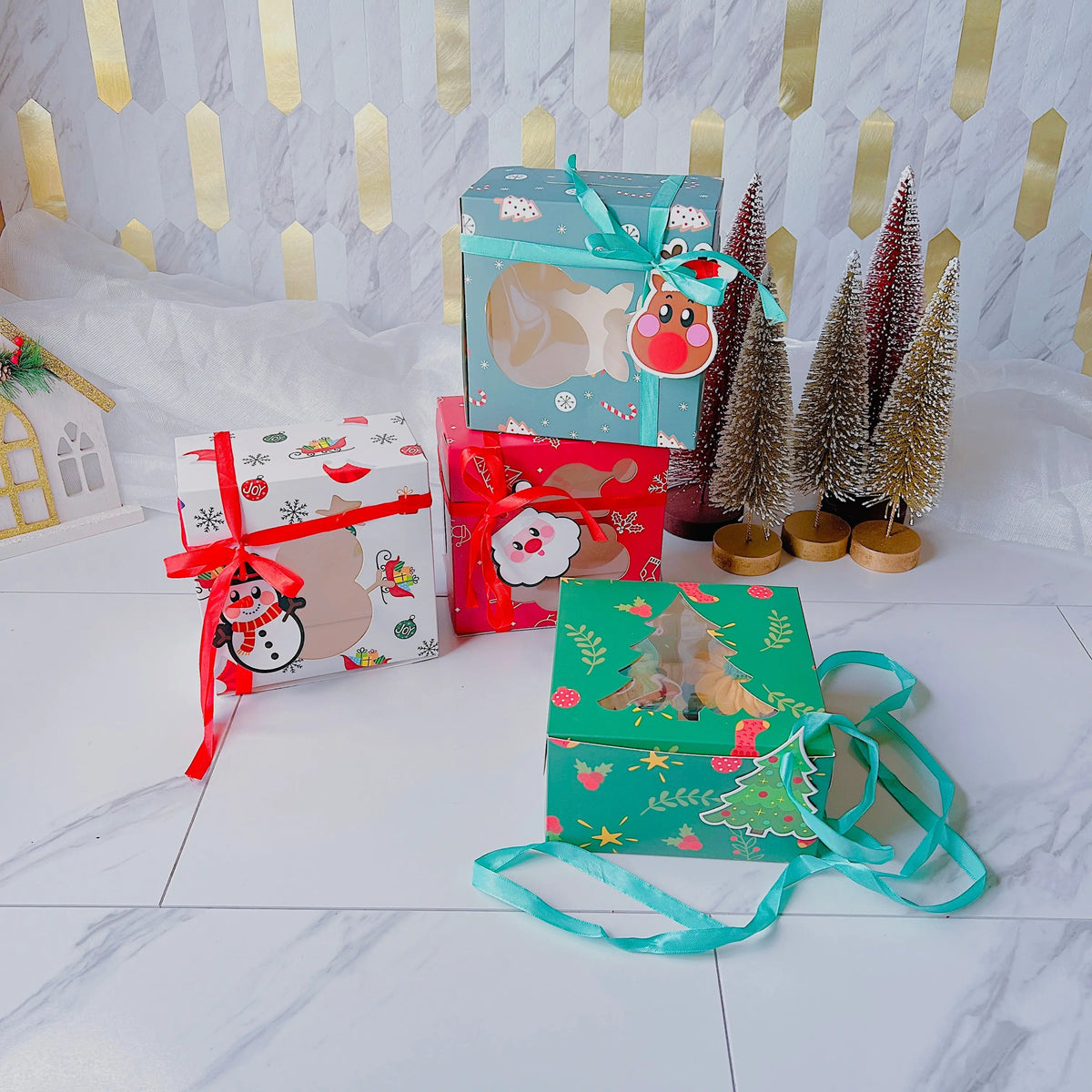 Christmas Desserts Cupcake Gift Boxes