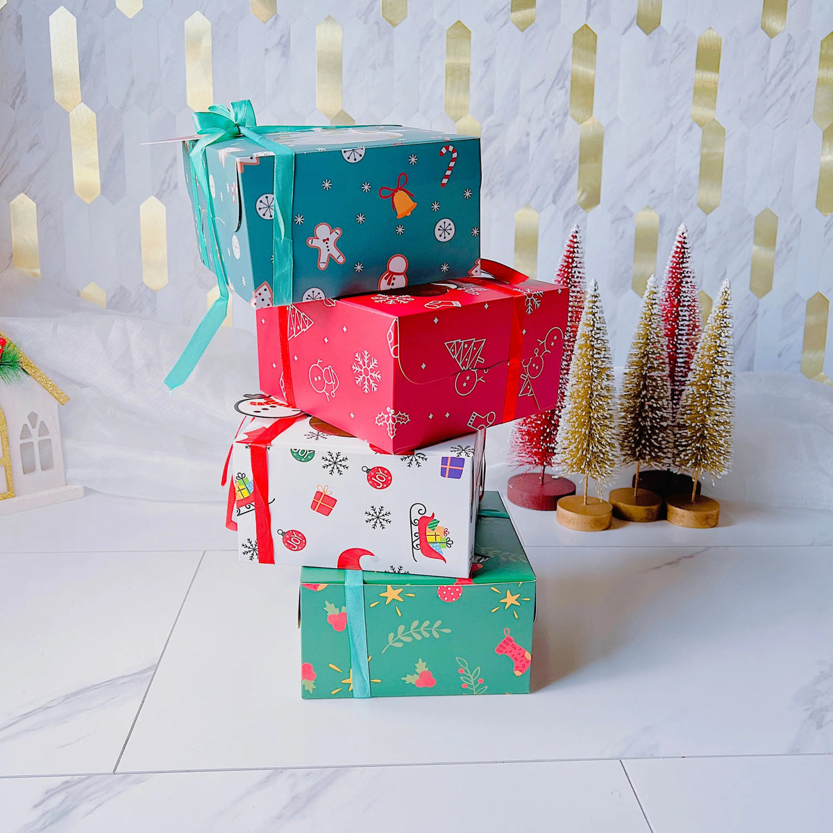 Christmas Desserts Cupcake Gift Boxes