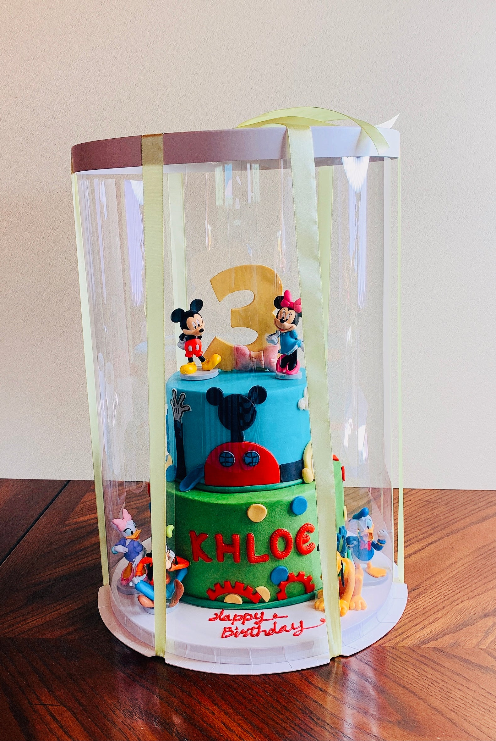 11.75"D x 17.5"H Extra Tall and Large Round Clear Cake Box