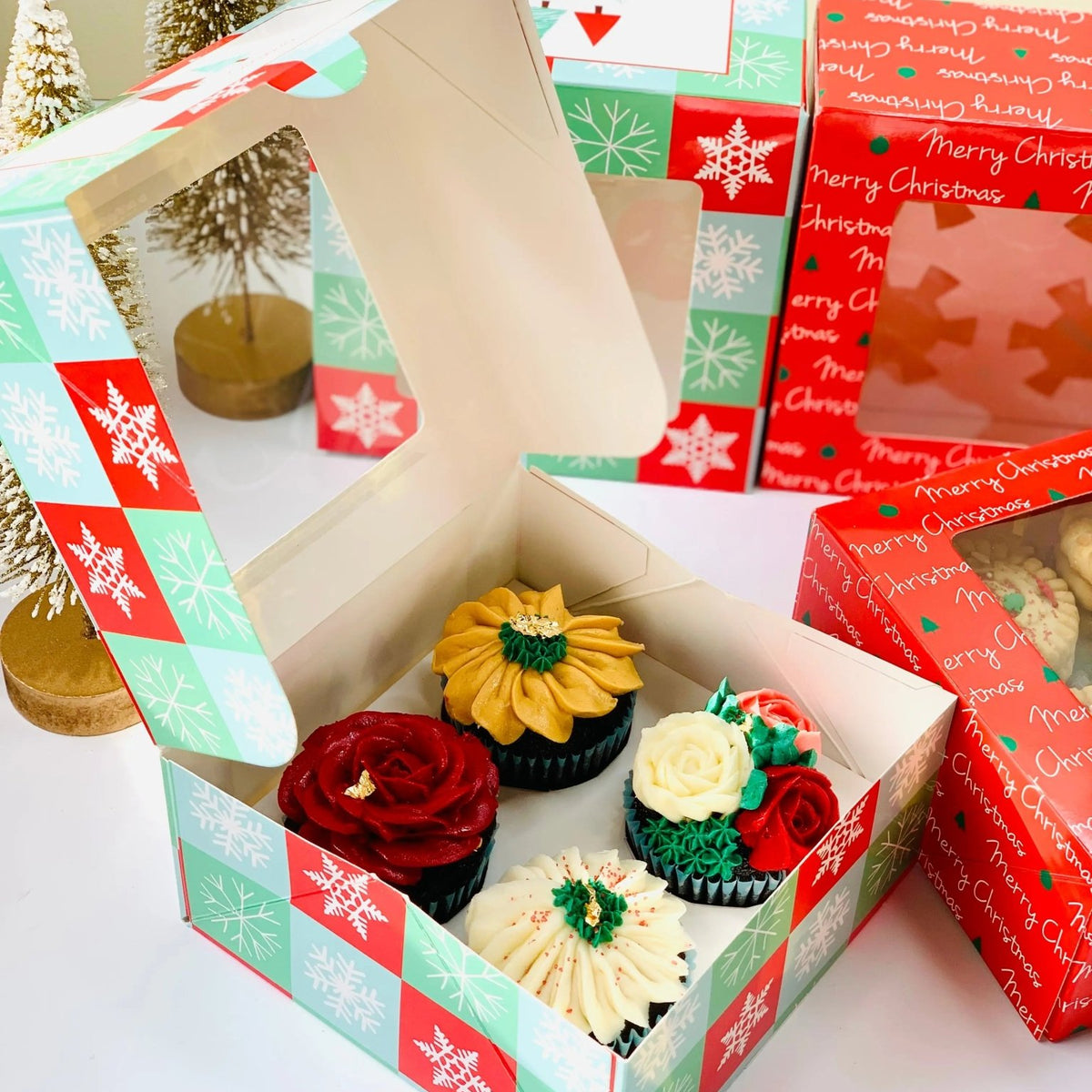 Christmas Cookie Boxes and Cupcake boxes