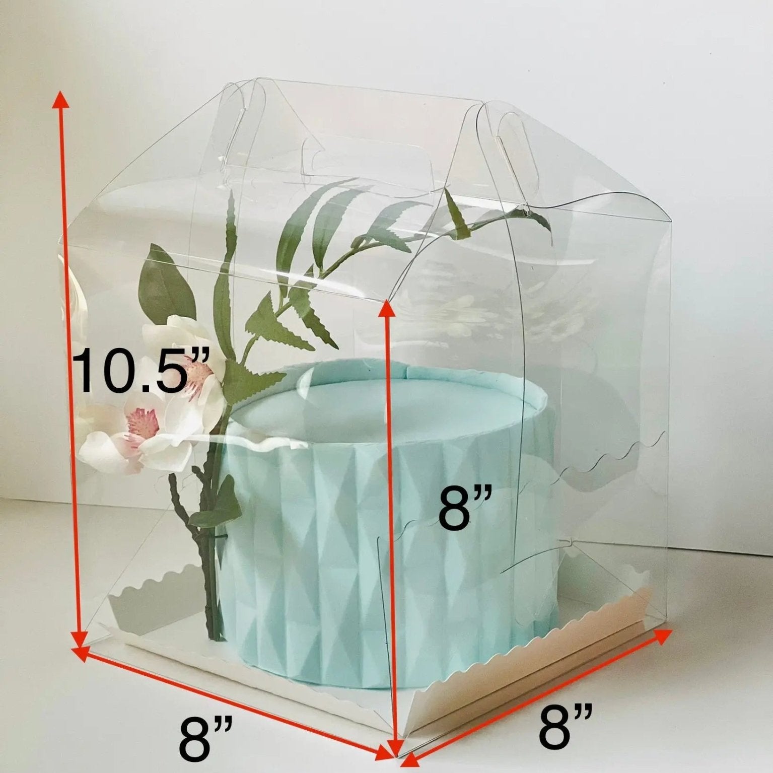 Clear Cake Desserts Boxes with Handle - H8105 Square Cake box