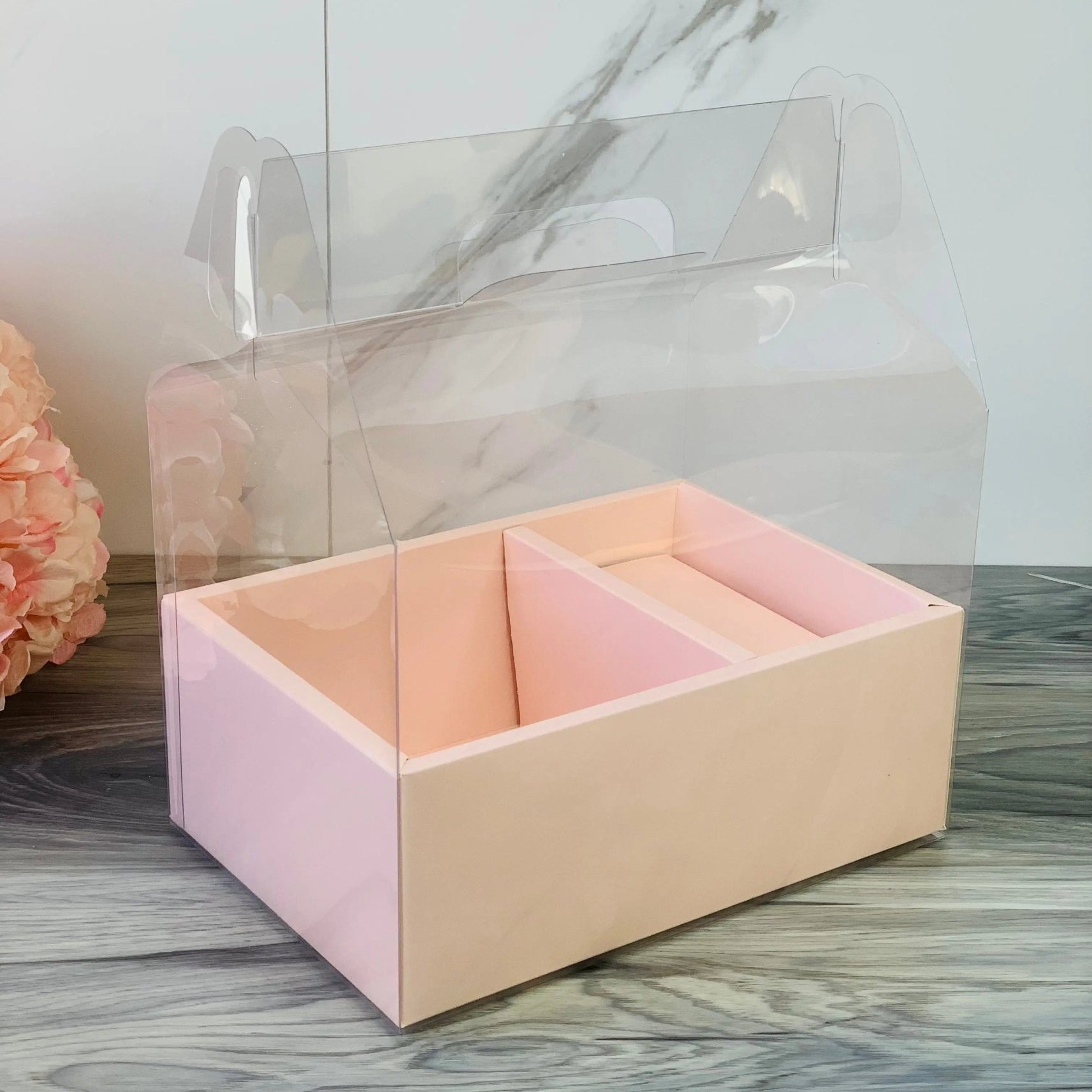 Clear Cake Flower Box with Handle - Gift box - PFCB Gift Boxes & Tins