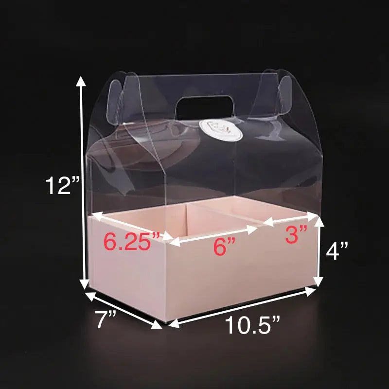 Clear Cake Flower Box with Handle - Gift box - PFCB Gift Boxes & Tins