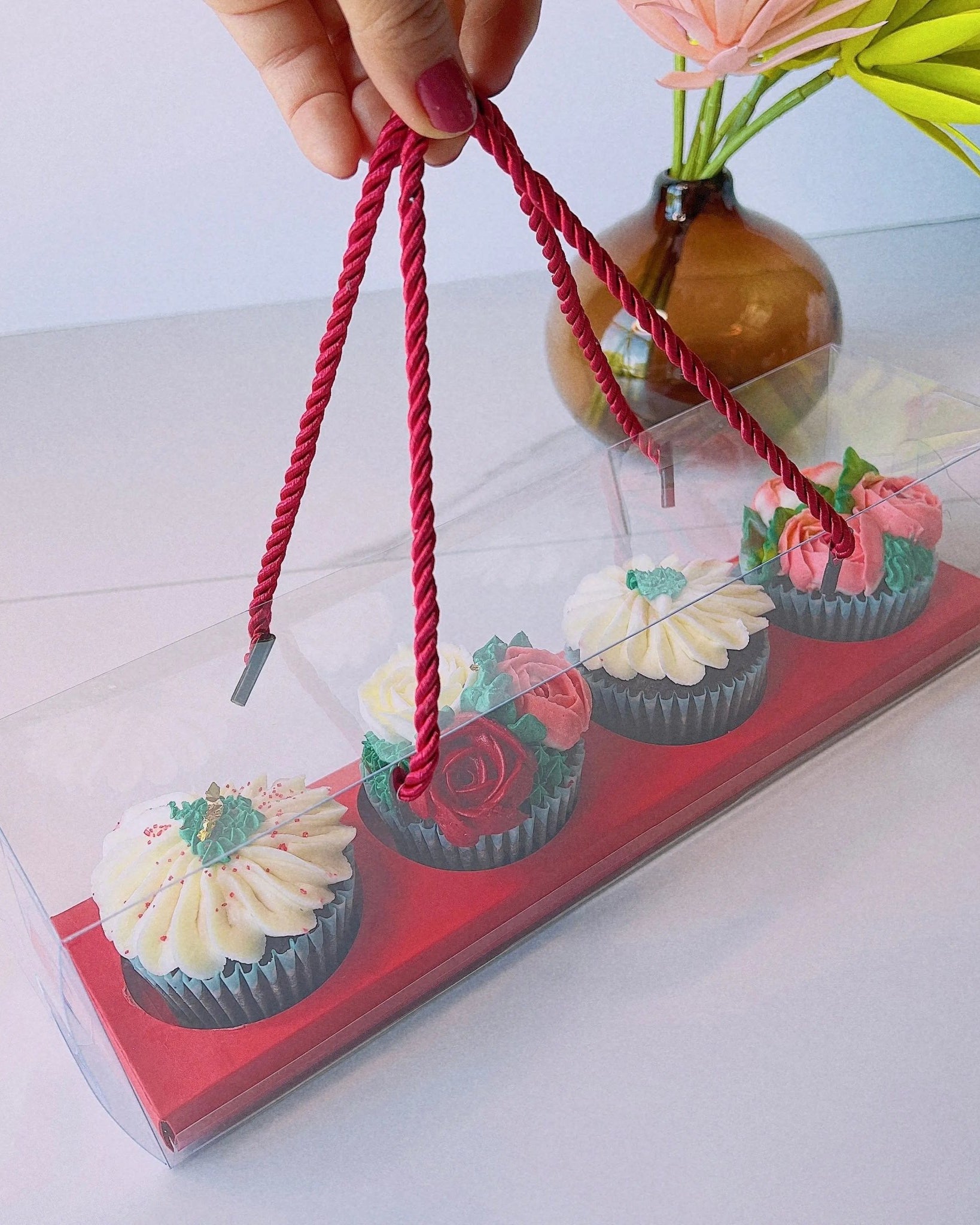 Clear Cupcake & Muffin Boxes with 4 Holes - Sweet Degrees Kitchen