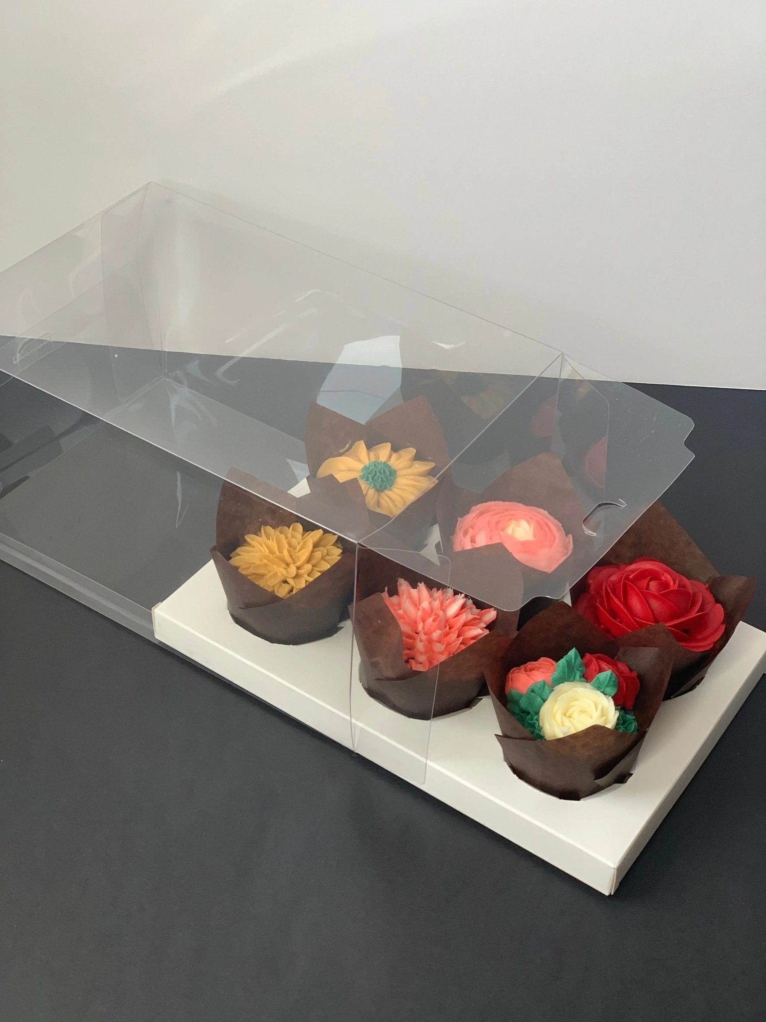 Clear Cupcake & Muffin boxes with 6 holes - Cupcake6 Cupcake boxes