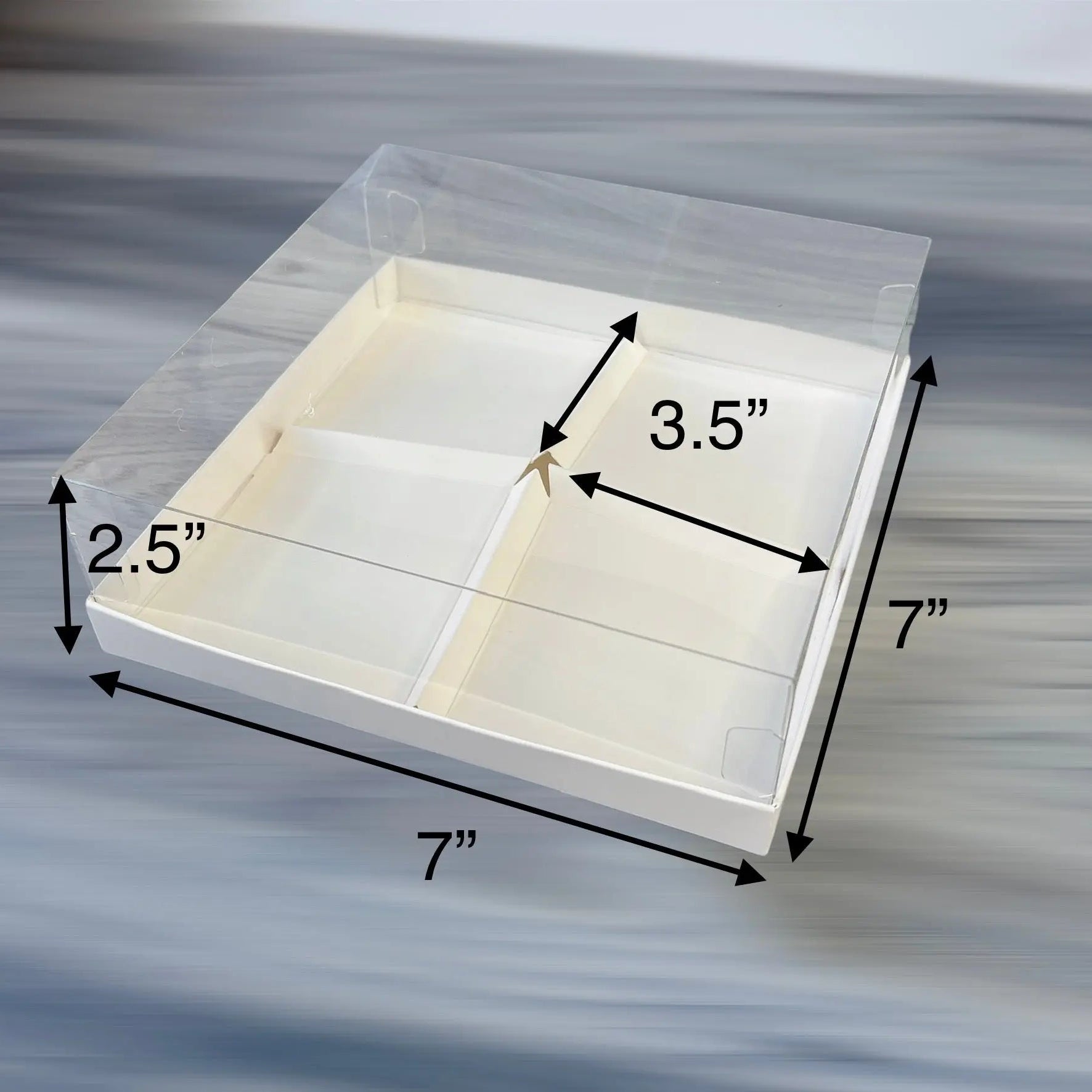 Clear Dessert Boxes With 4, 6 Holes - Donuts Box - Cookie Boxes - Take - Out Containers