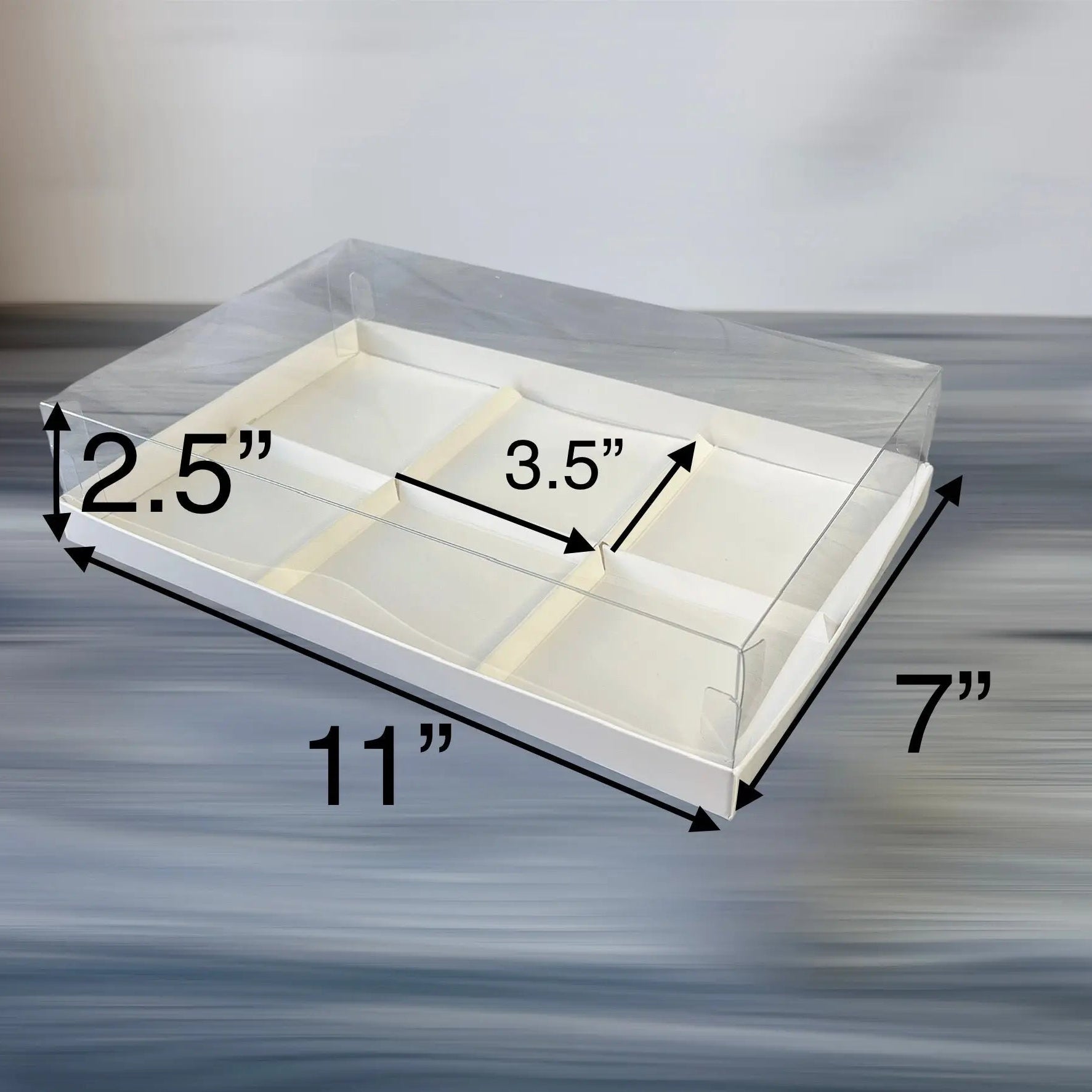 Clear Dessert Boxes With 4, 6 Holes - Donuts Box - Cookie Boxes - Take - Out Containers