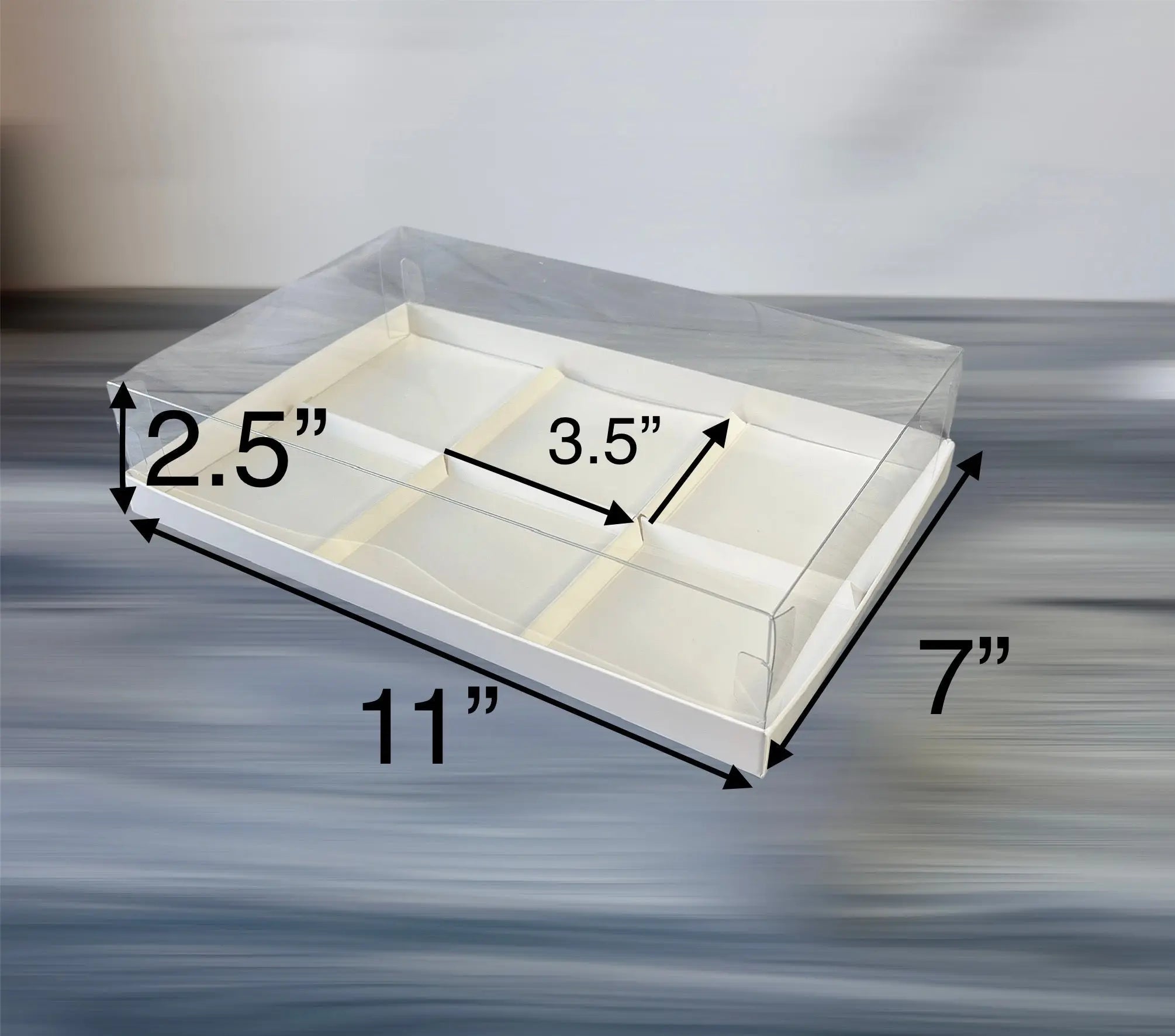 Clear Dessert Boxes With 4, 6 Holes - Donuts Box - Cookie Boxes - Take - Out Containers