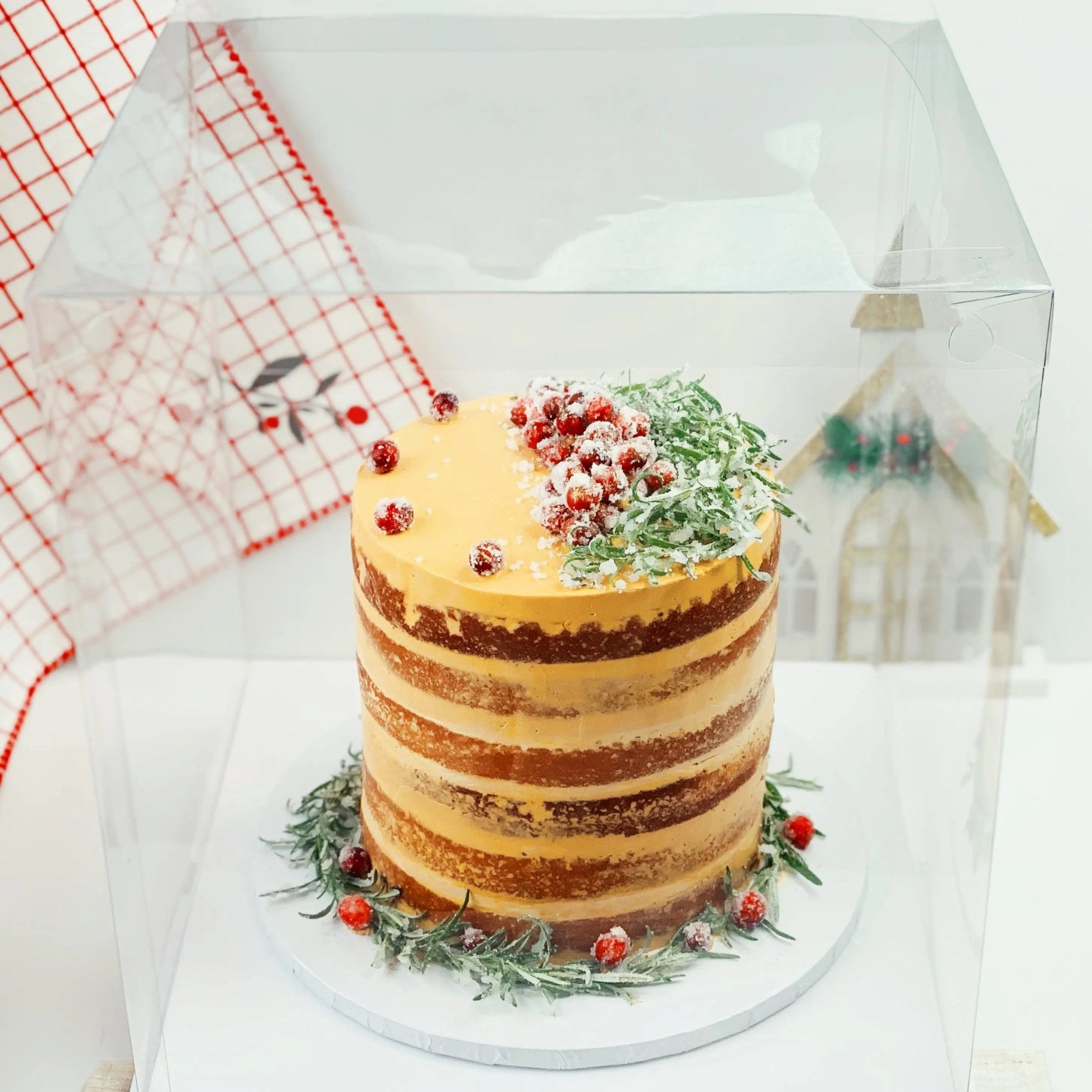 Extra Large Tall Square Clear Cake Box 14"L x 14"W x 16" H - S1416 Square Cake box