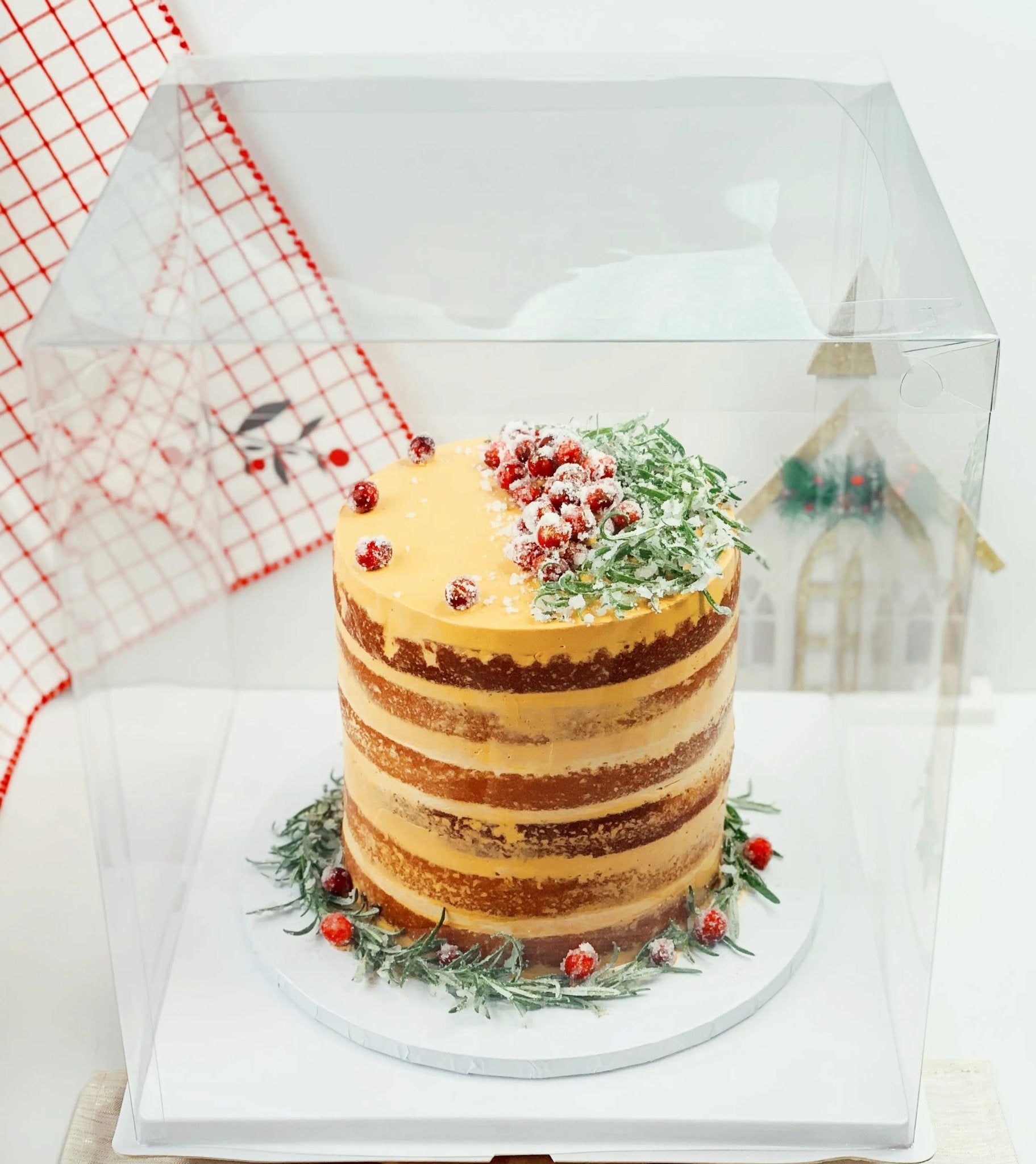 Extra Large Tall Square Clear Cake Box 14"L x 14"W x 16" H - S1416 Square Cake box