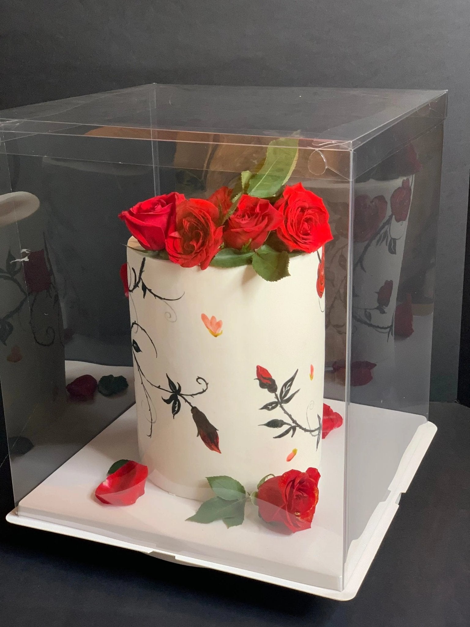 Extra Large Tall Square Clear Cake Box 14"L x 14"W x 16" H - S1416 Square Cake box