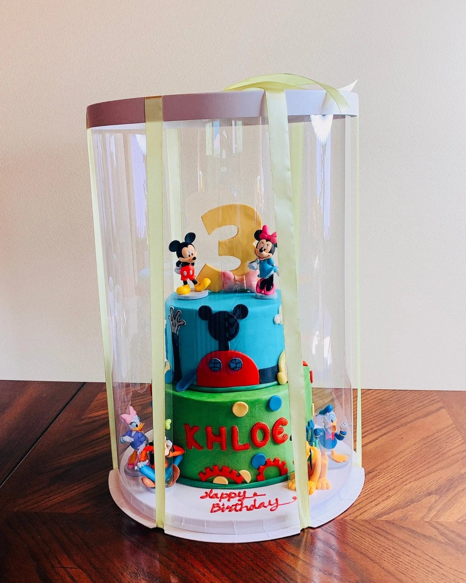 Extra Tall Large Round Clear Cake Box 12" D x 18" H - Tall Cake Boxes for Tiered Cakes - RW1218 Round cake box