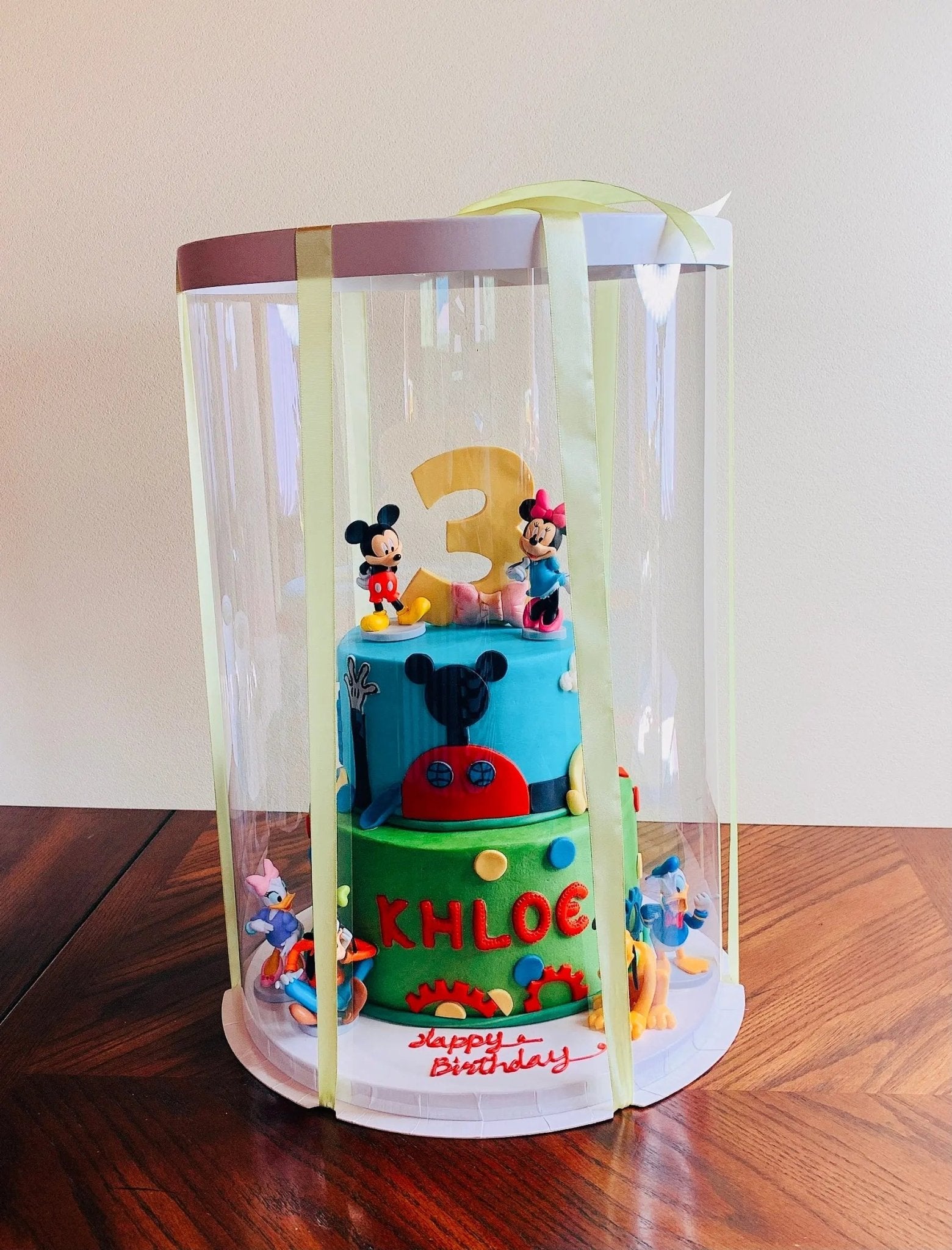 Extra Tall Large Round Clear Cake Box 12" D x 18" H - Tall Cake Boxes for Tiered Cakes - RW1218 Round cake box