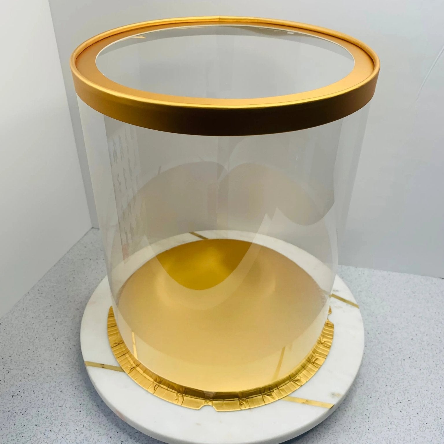 Extra Tall Round Clear Cake Box - 10" D x 17.5" H - Clear Cake Boxes for Tall Tiered Cakes - RW10175 Round cake box