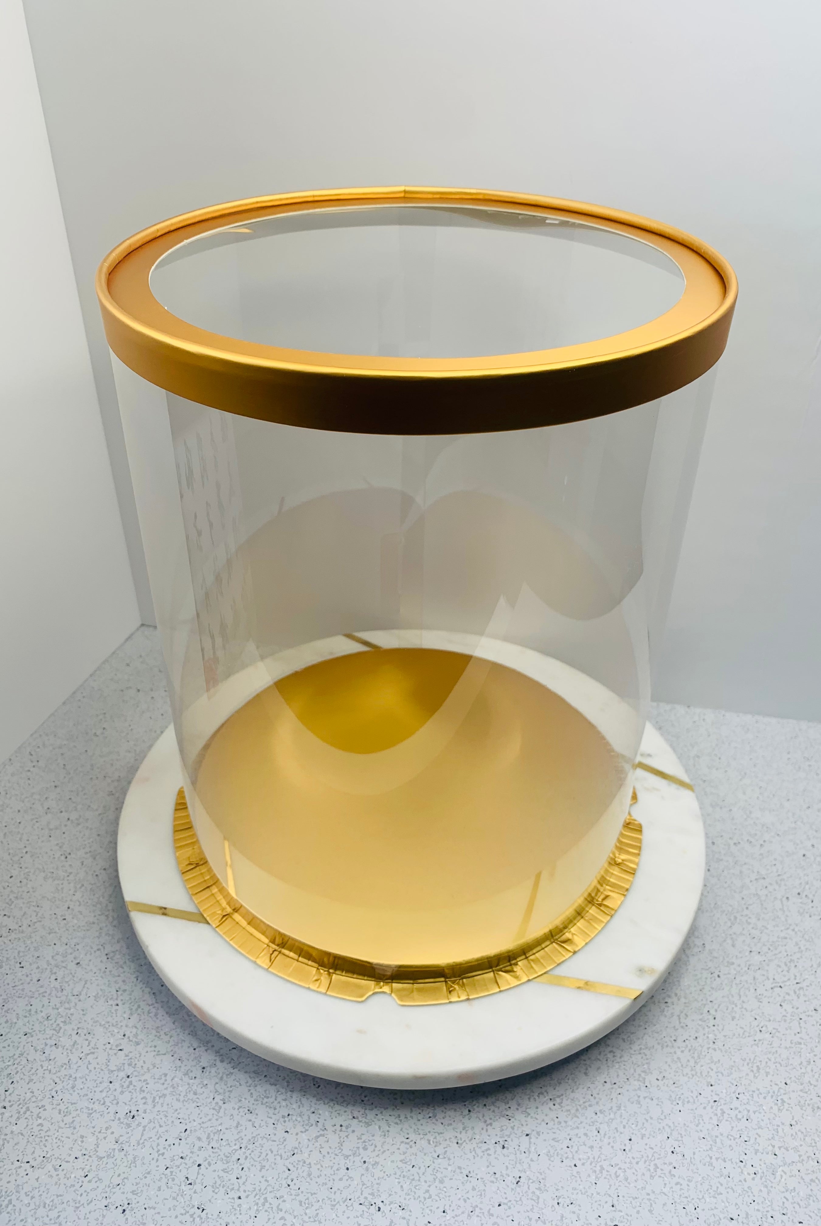 11.75"D x 17.5"H Extra Tall and Large Round Clear Cake Box
