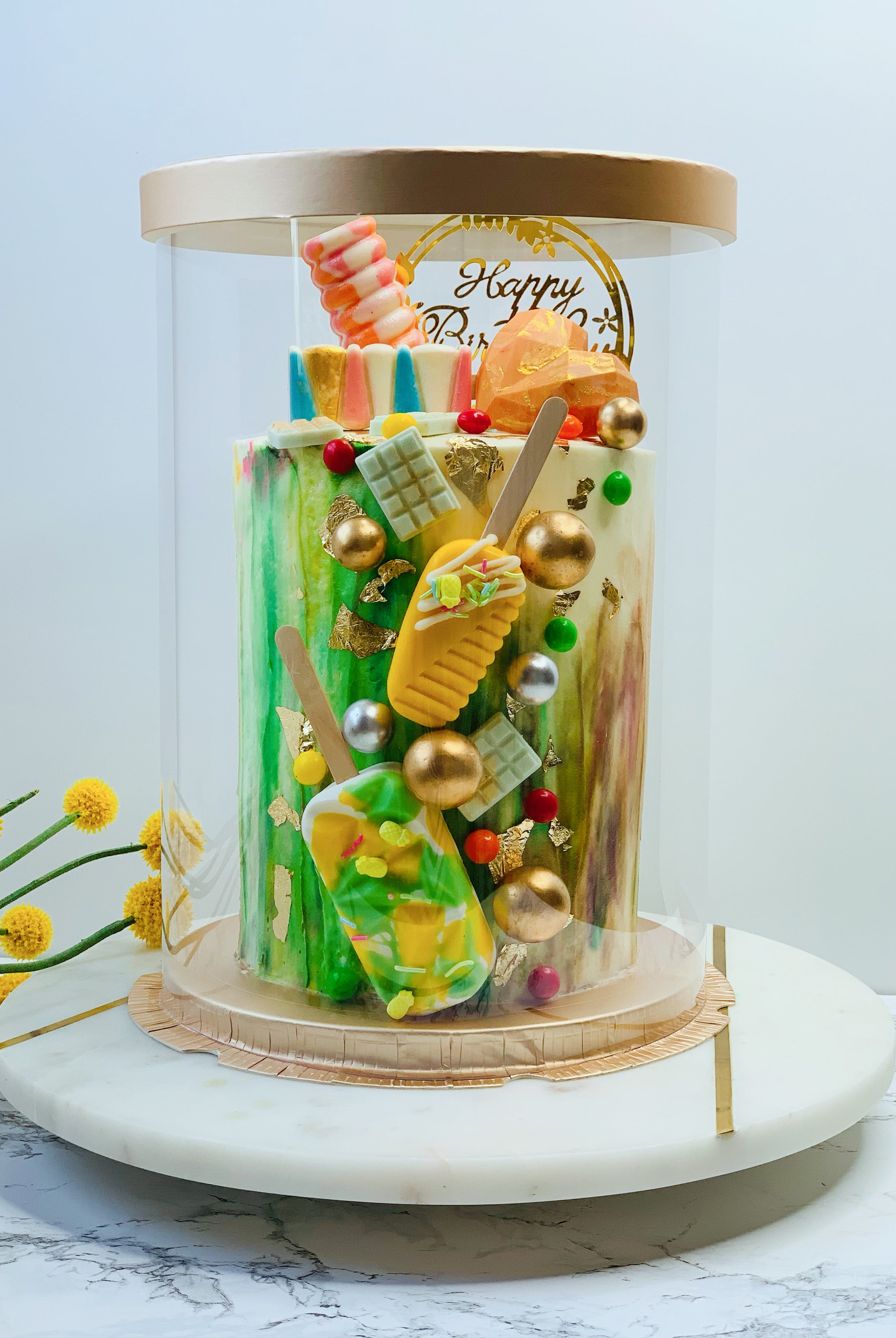 Tall Clear Round Cake Box 8.5" Diameter x 11.75"
