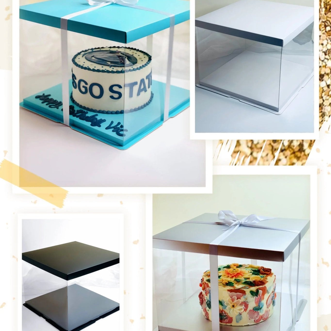 Large Clear Cake Boxes