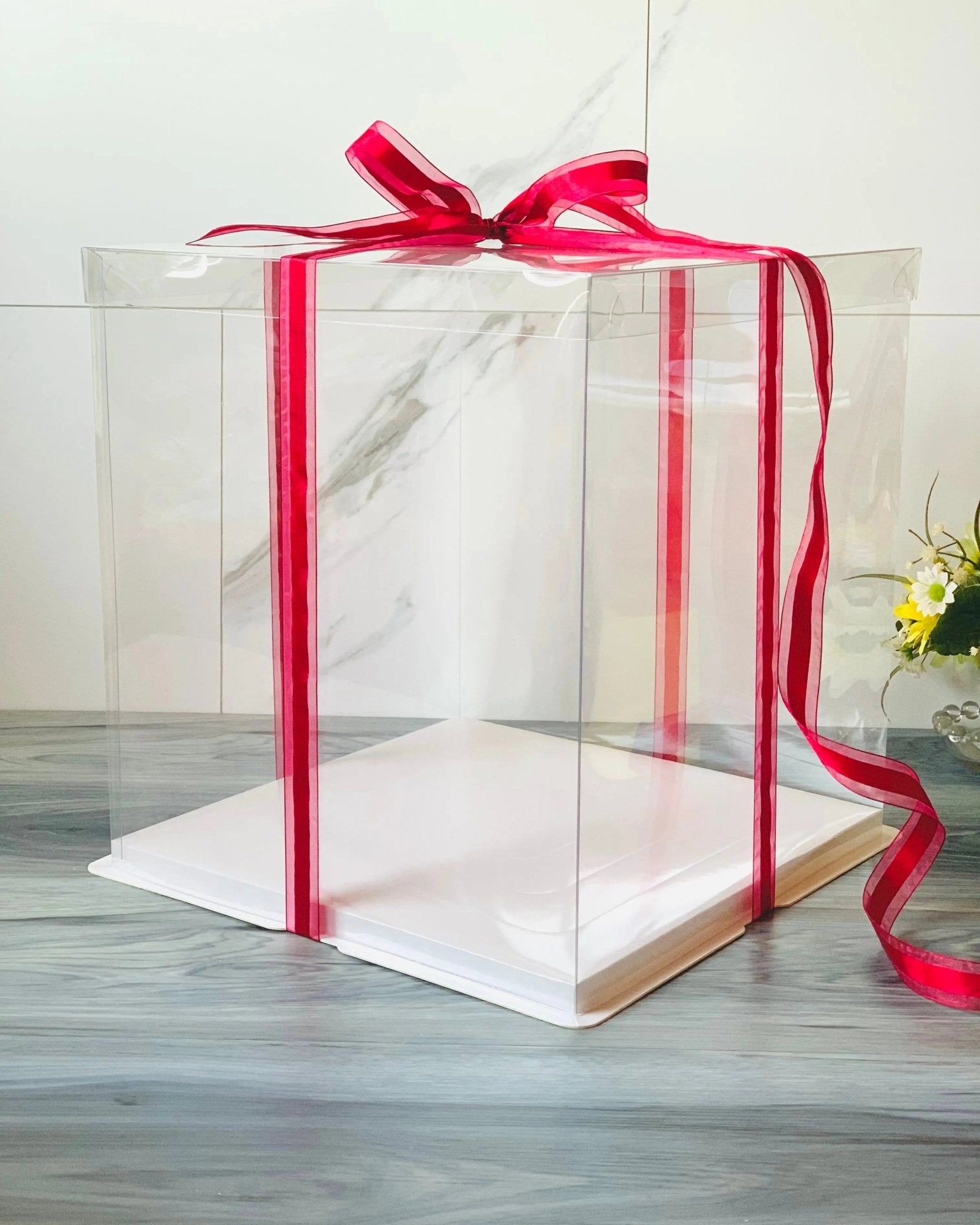 Large Tall Clear Cake Box - 13"L x 13"W x 14"H Square - S1314Sweet Degrees Kitchen