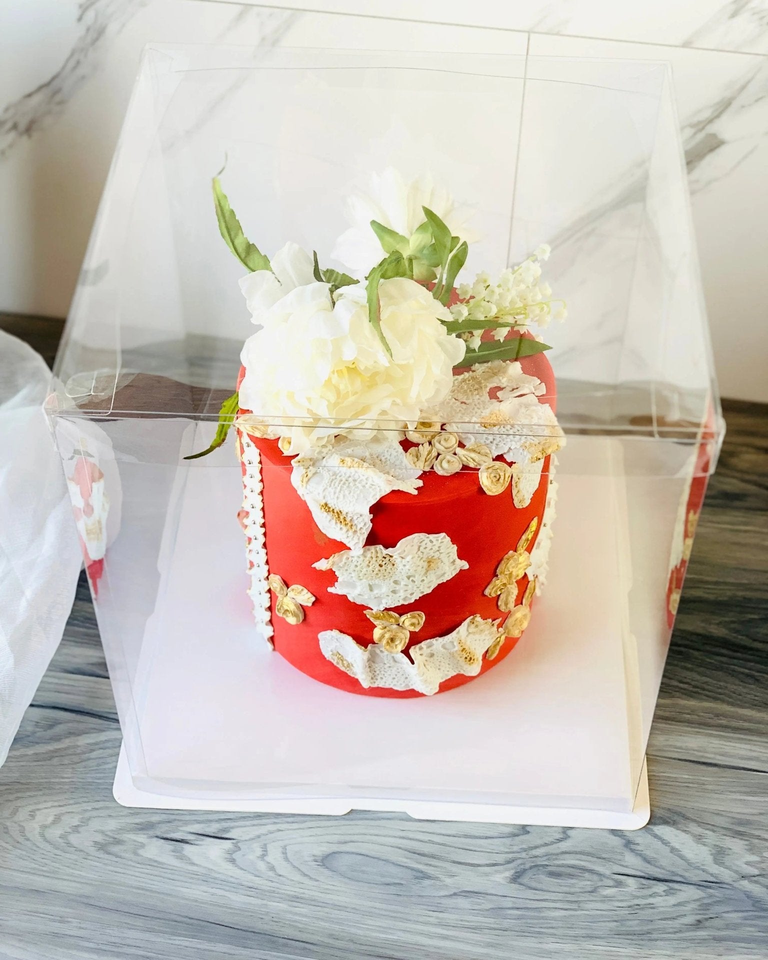 Large Tall Clear Cake Box - 13"L x 13"W x 14"H Square - S1314Sweet Degrees Kitchen