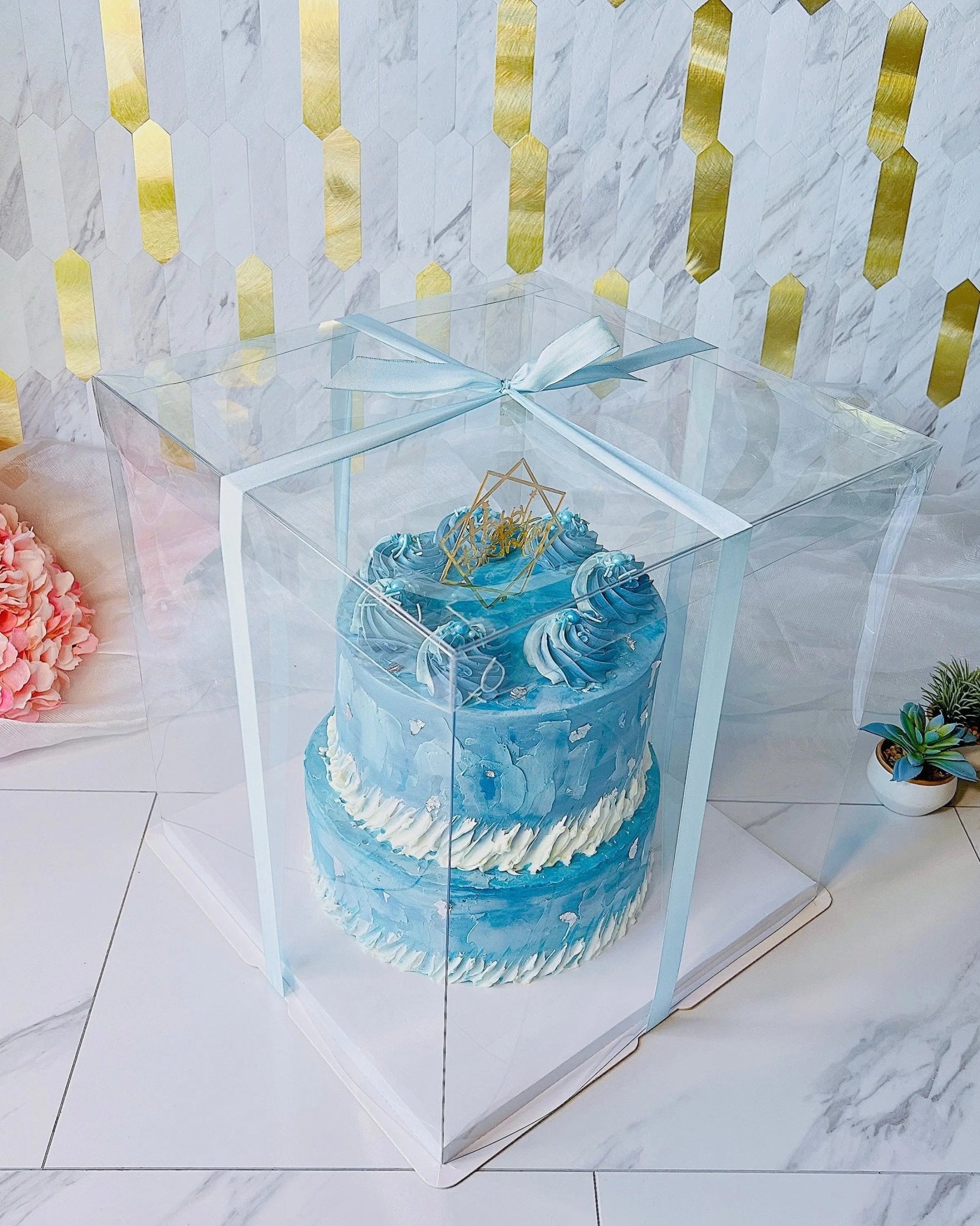 Large Tall Clear Cake Box - 13"L x 13"W x 14"H Square - S1314Sweet Degrees Kitchen