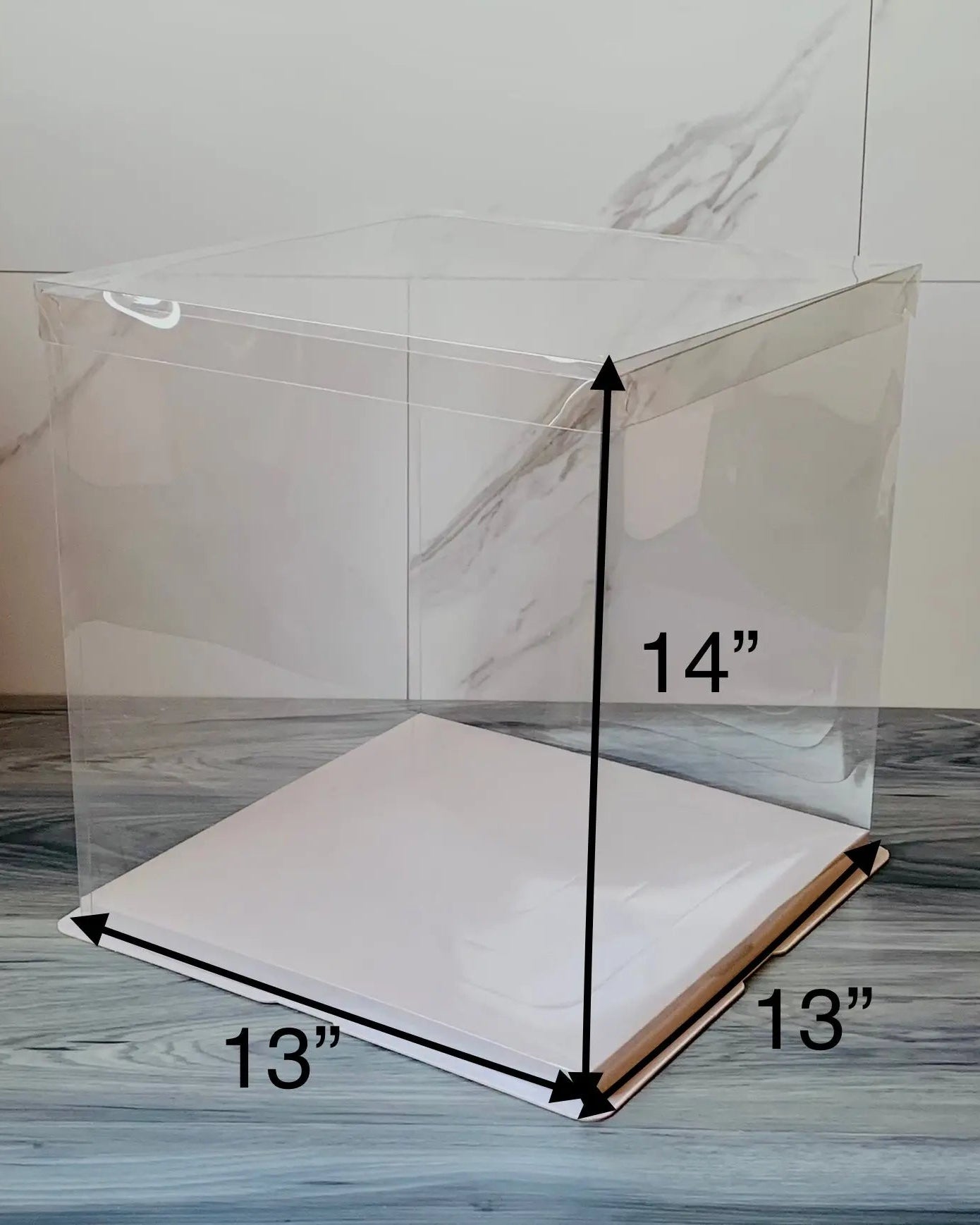 Large Tall Clear Cake Box - 13"L x 13"W x 14"H Square - S1314Sweet Degrees Kitchen