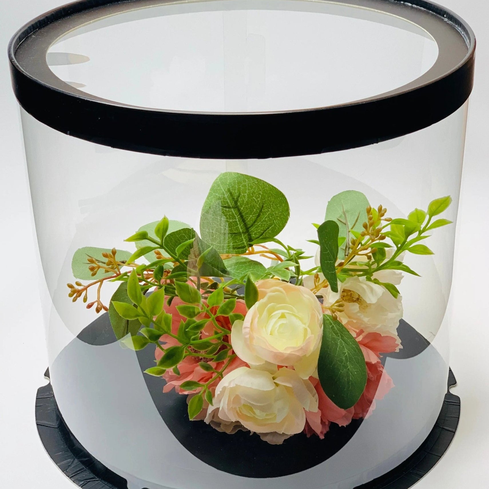 Round Clear Cake Box - 10" D by 9.5" Tall - Clear Cake Boxes with Window - Clear Gift Box - RW1095 Round cake box