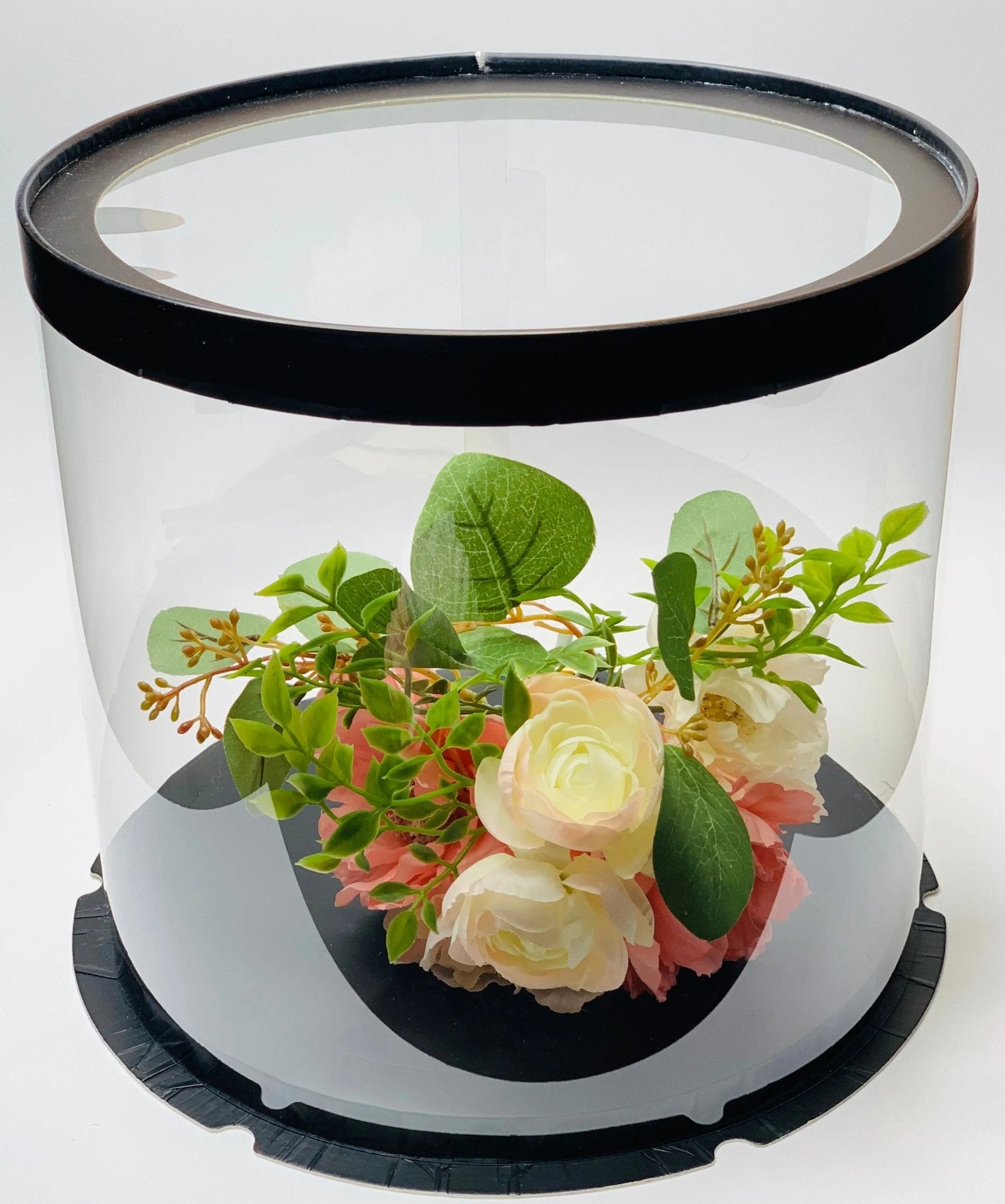 Round Clear Cake Box - 10" D by 9.5" Tall - Clear Cake Boxes with Window - Clear Gift Box - RW1095 Round cake box