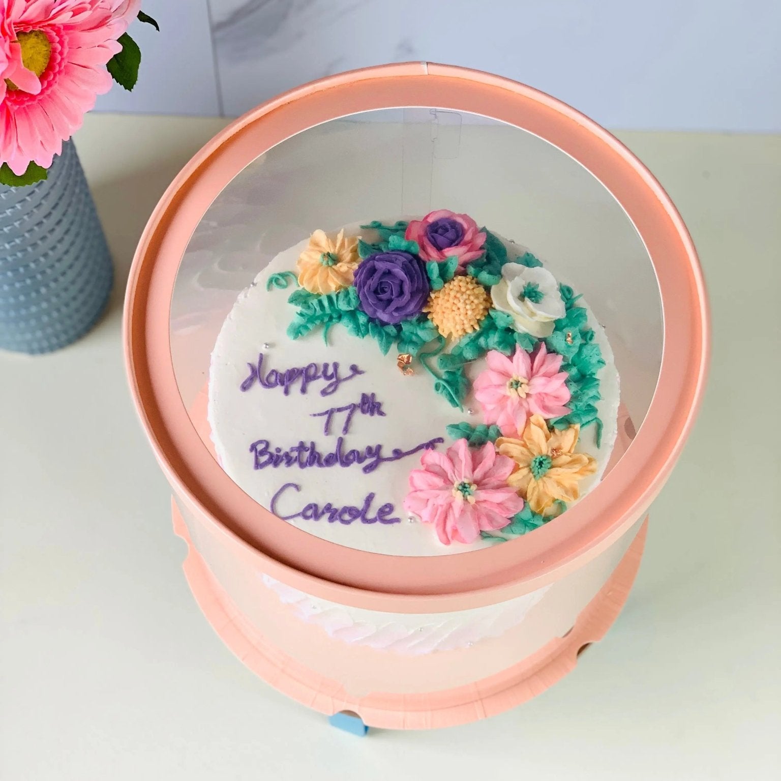 Round Clear Cake Box - 10" D by 9.5" Tall - Clear Cake Boxes with Window - Clear Gift Box - Round cake box