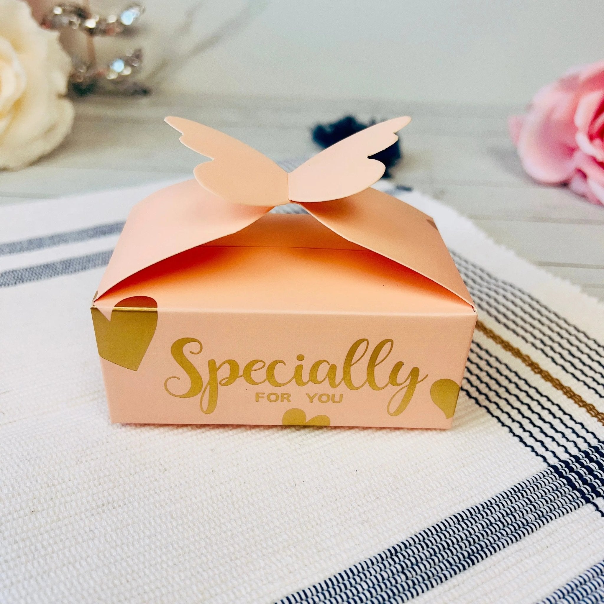Special For You Butterfly Small Wedding Favor Boxes 50 PCs - Gift Boxes & Tins