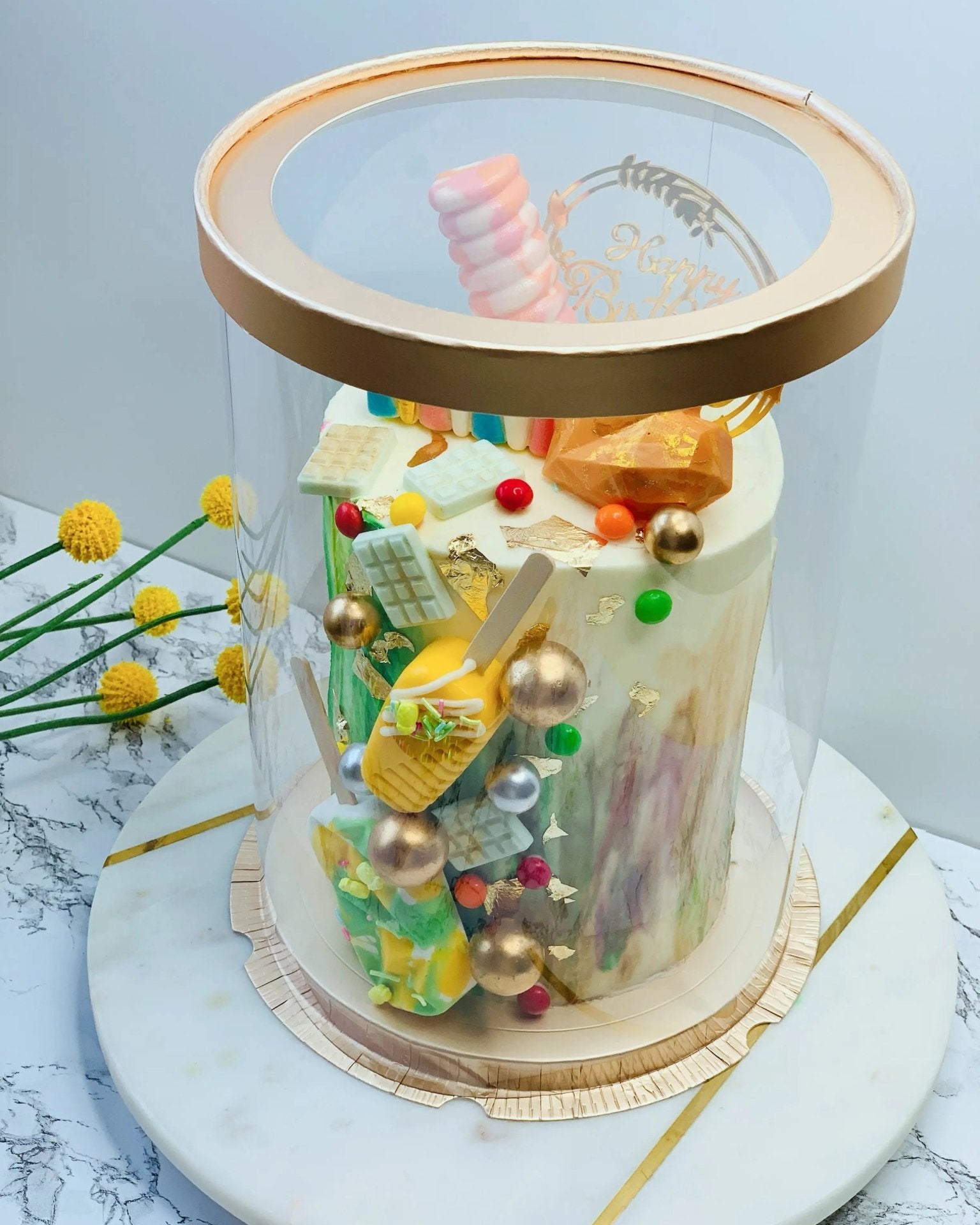 Tall Clear Cake Box 8.5" D x 11.75" H - Transparent Cake Boxes with Window - RB851175Sweet Degrees Kitchen