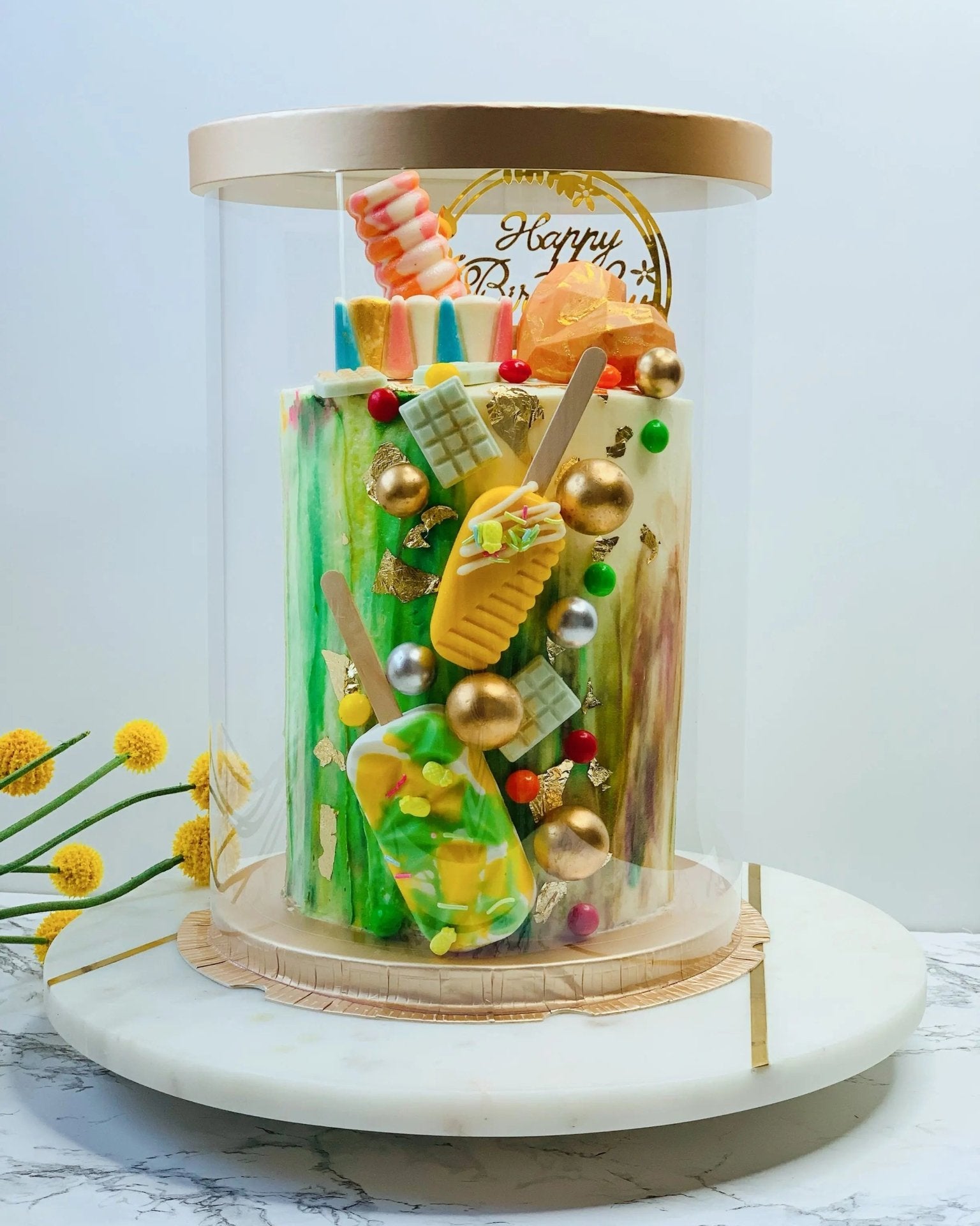 Tall Clear Cake Box 8.5" D x 11.75" H - Transparent Cake Boxes with Window - RW851175Sweet Degrees Kitchen