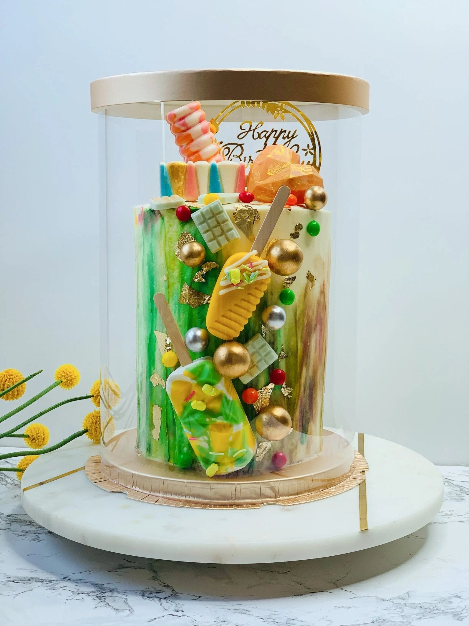 Tall Clear Cake Box 8.5" D x 11.75" H - Transparent Cake Boxes with Window - RW851175Sweet Degrees Kitchen