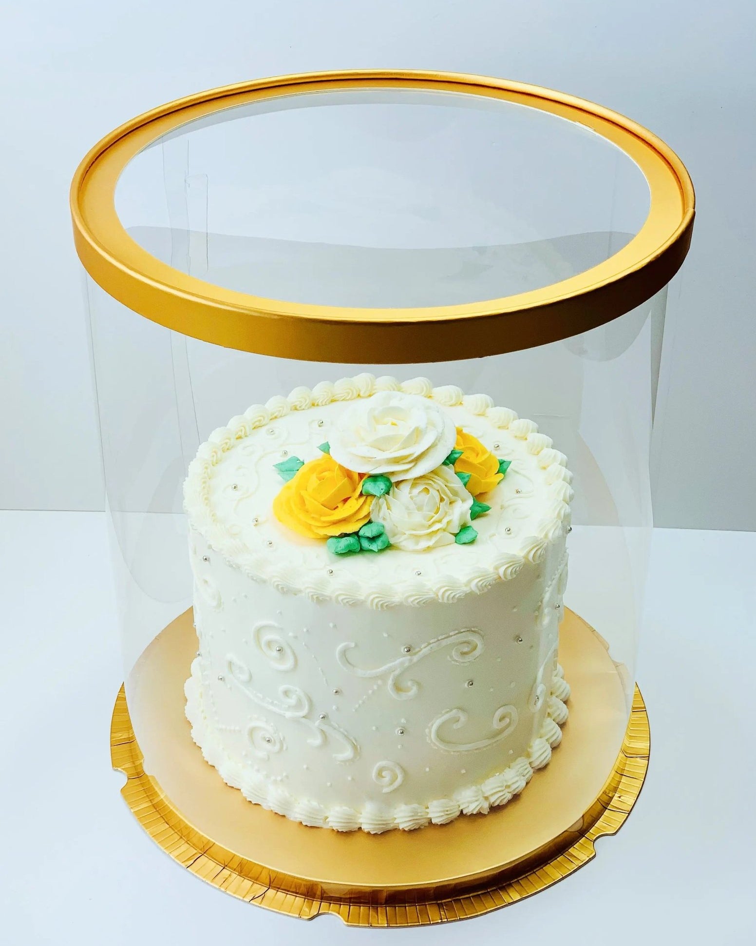 Tall Clear Round Cake Box - 10" D by 12.5" H - Clear Cake Boxes With Window - RB10125Sweet Degrees Kitchen