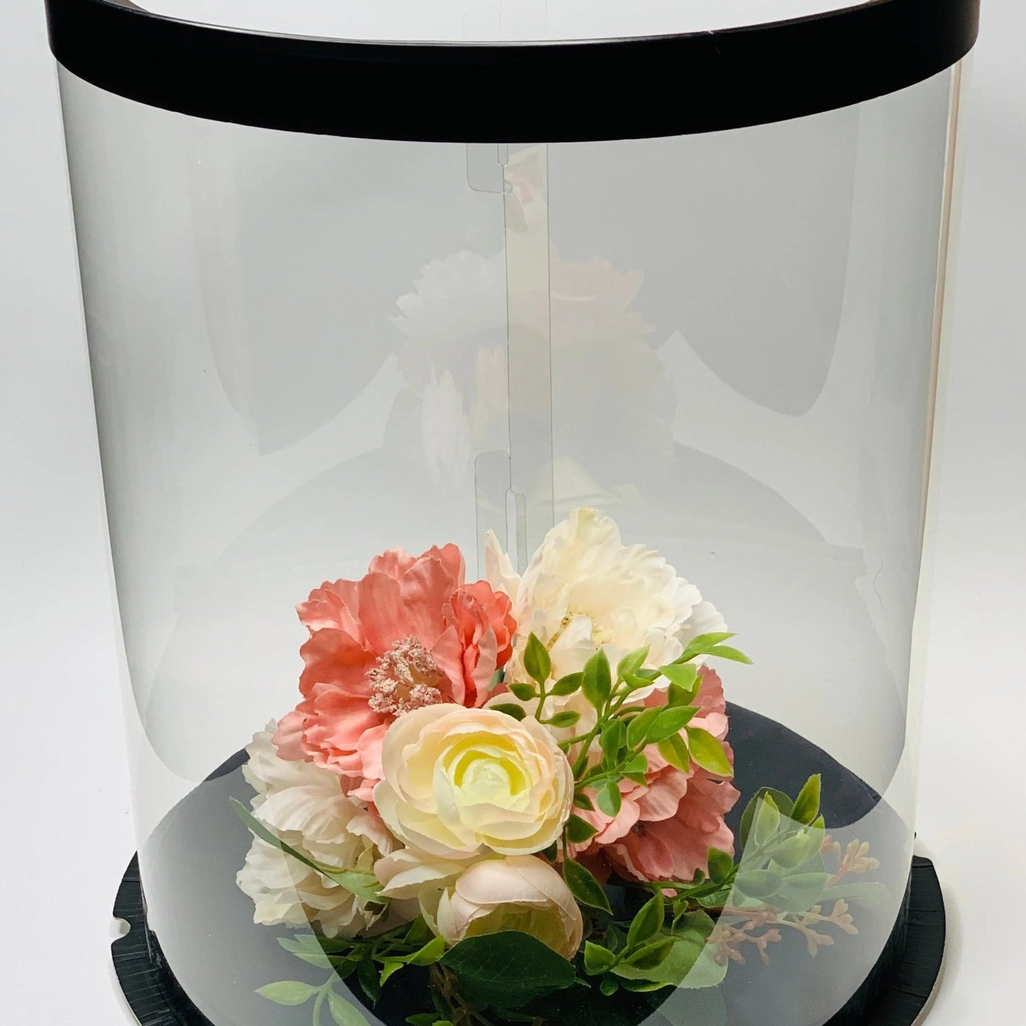 Tall Clear Round Cake Box - 10" D by 12.5" H - Clear Cake Boxes With Window - RB10125 Round cake box