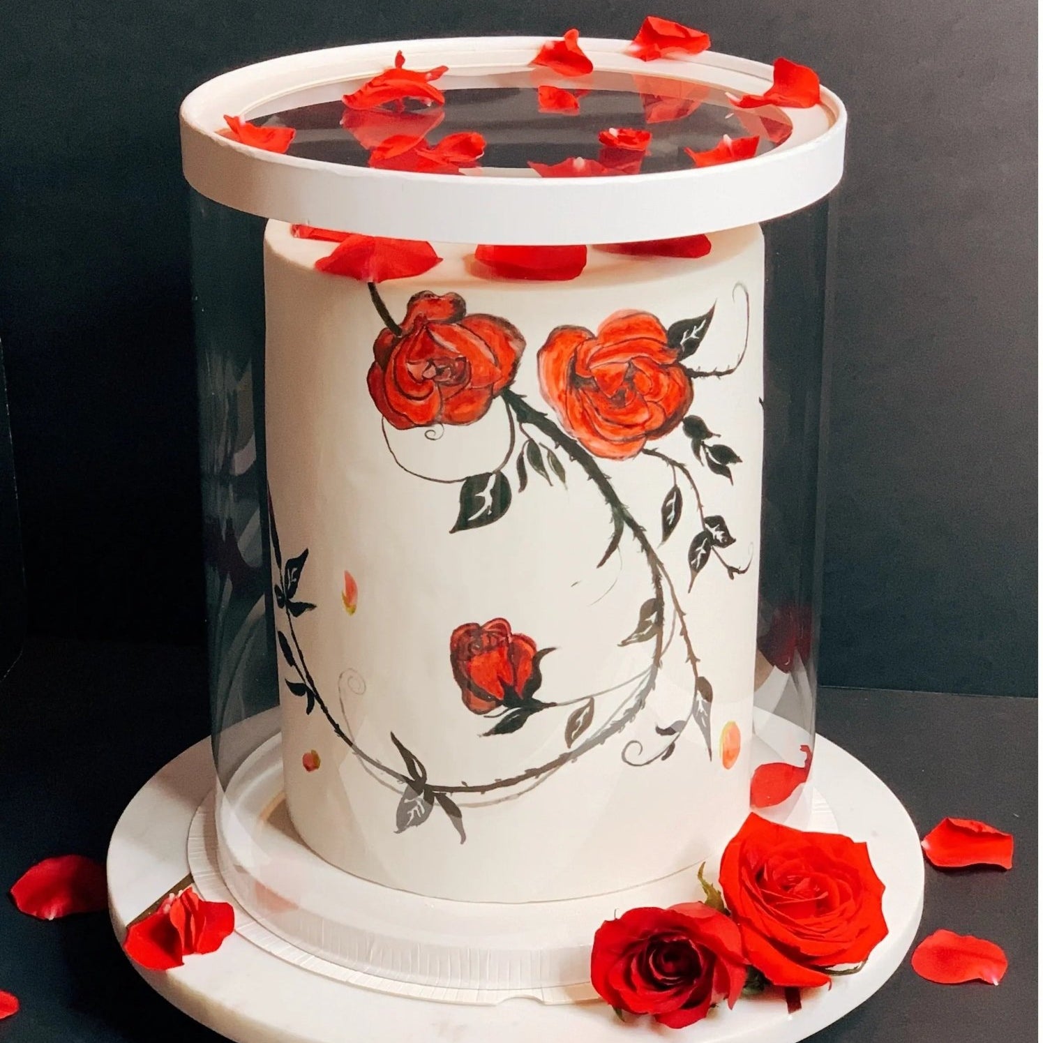 Tall Clear Round Cake Box - 10" D by 12.5" H - Clear Cake Boxes With Window - RW10125 Round cake box