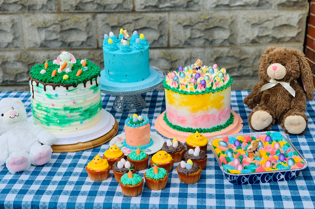 variety of cakes on a table