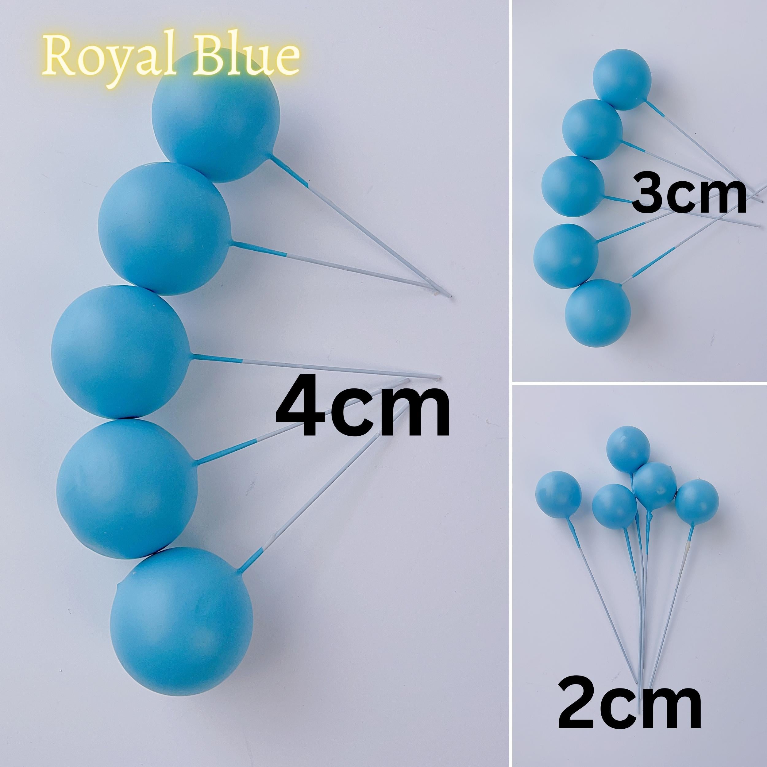 royal blue Mini ball cake topper