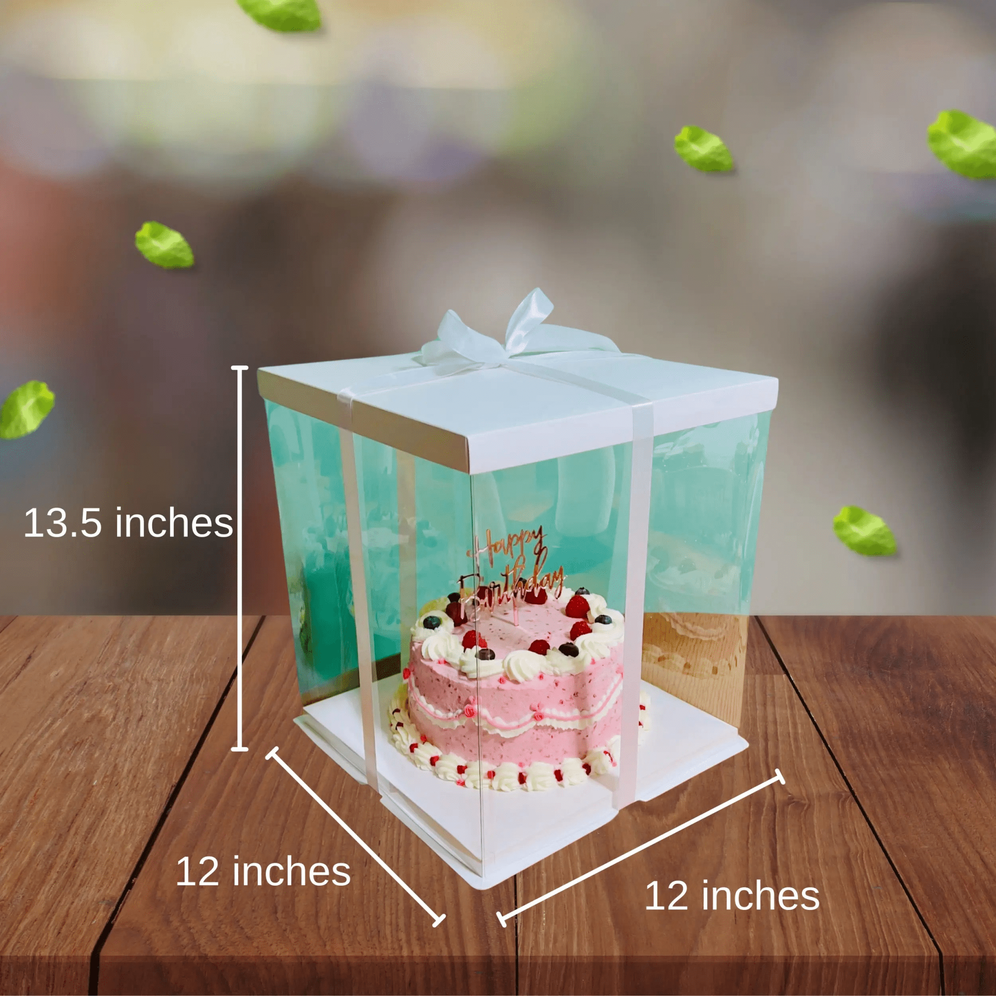 12 Inches Square Tall Clear Cake Boxes With Sturdy Lid -  Square Cake box