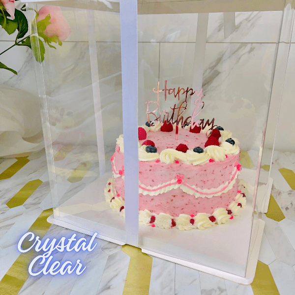 12 Inches Square Tall Clear Cake Boxes With Sturdy Lid -  Square Cake box