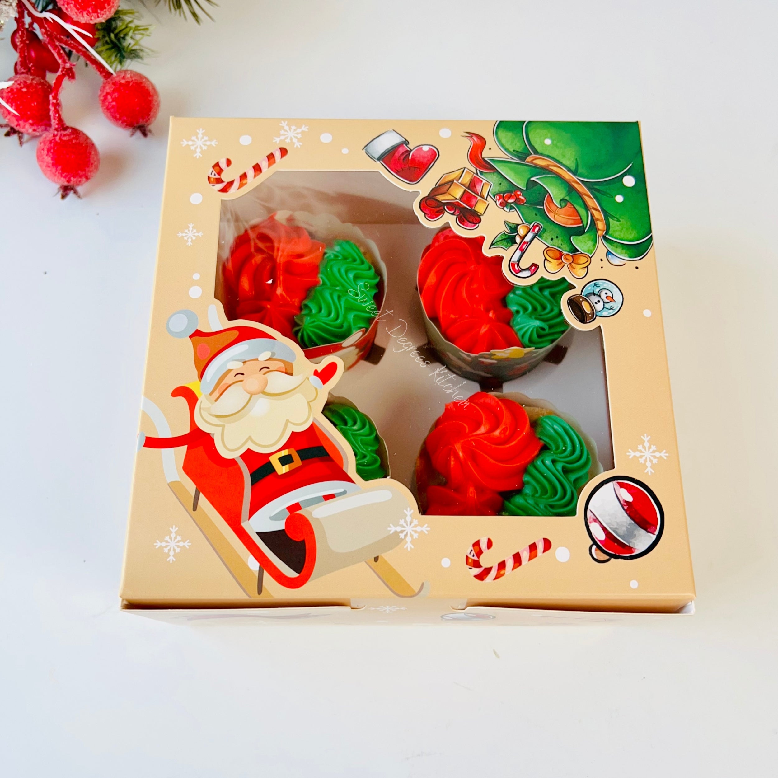 Christmas Cupcake Cookie Boxes