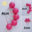 hot pink Mini ball cake topper