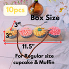 Clear Cupcake & Muffin Boxes with 4 Holes